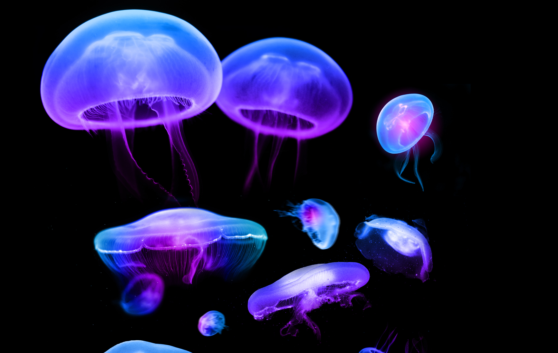 Медузы Экфория люминесценция