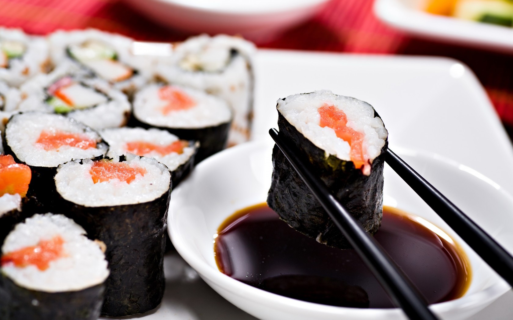 Laden Sie das Lebensmittel, Sushi-Bild kostenlos auf Ihren PC-Desktop herunter