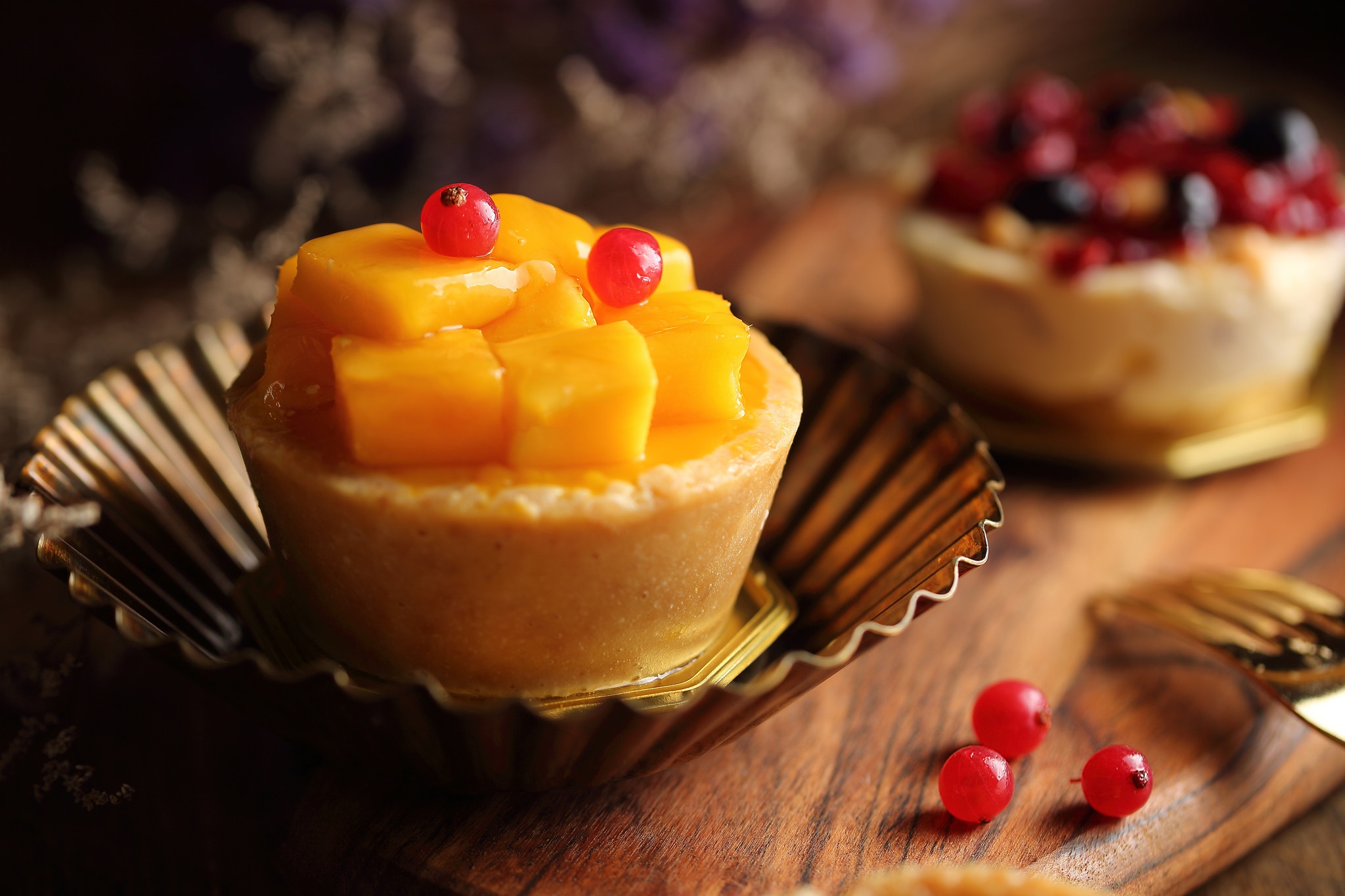 food, dessert, mango, pastry HD wallpaper