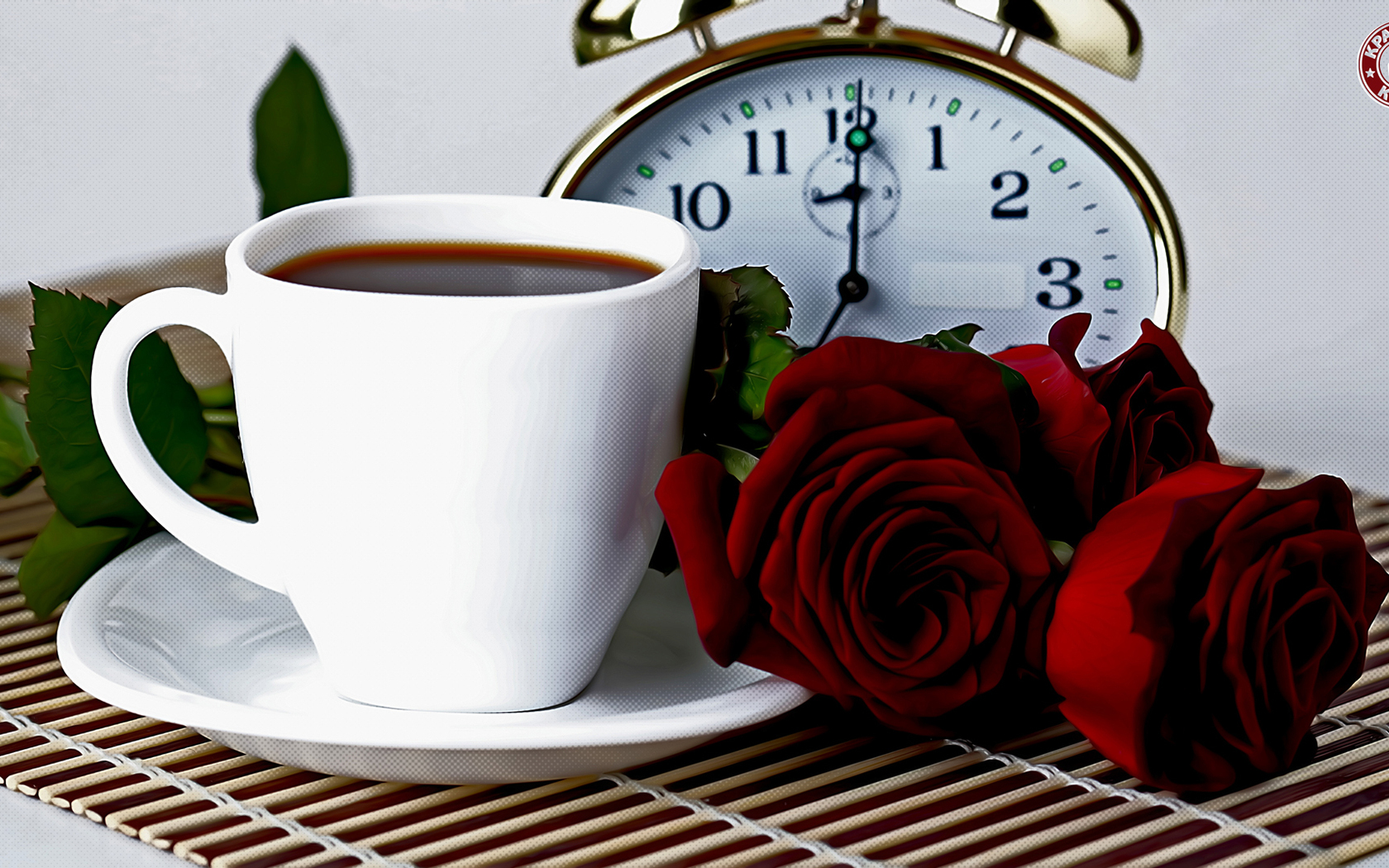 Доброе утро розы и кофе