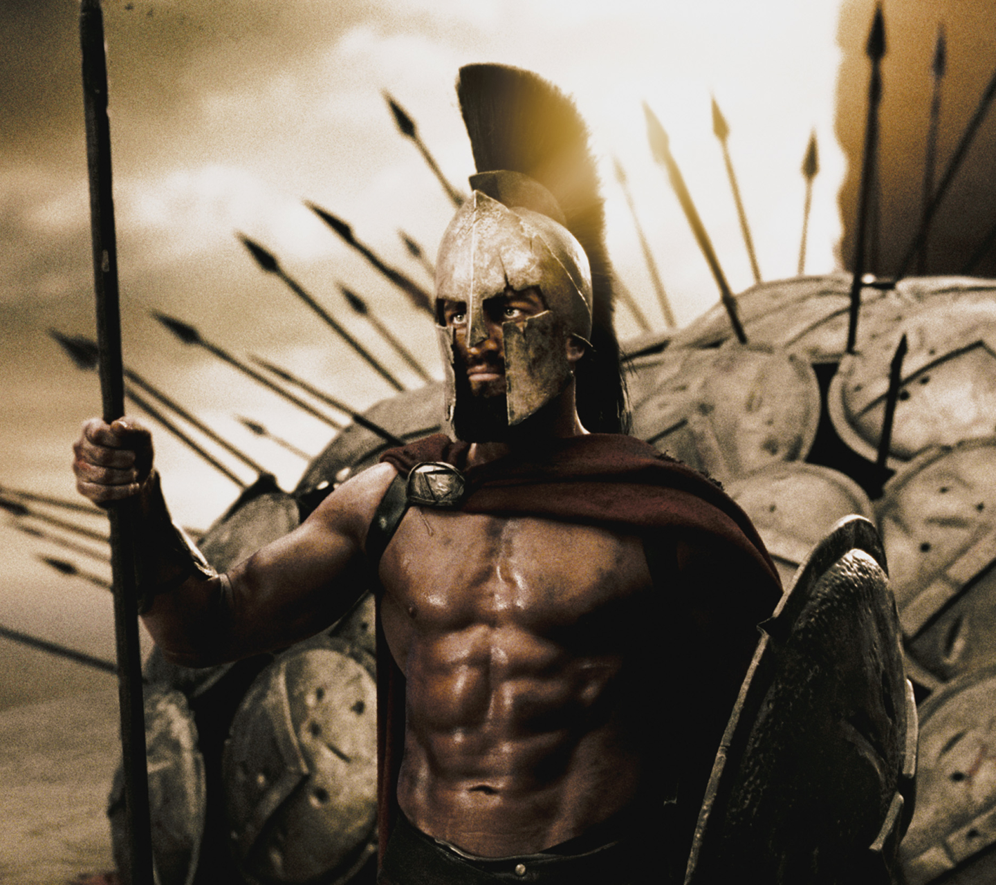spartan, 300 (movie), movie, 300, spear, shield, gerard butler, helmet, warrior