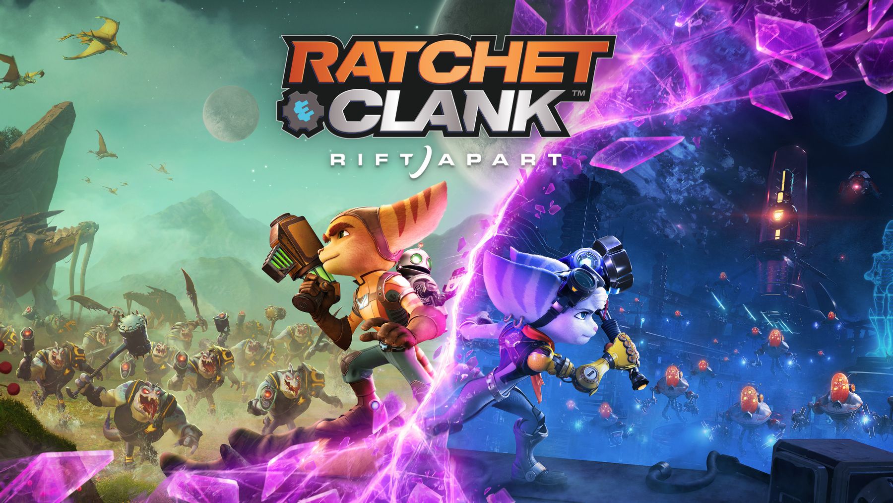 Рэтчет и Кланк пс5. Ratchet & Clank: сквозь миры. Ratchet and Clank Rift Apart обложка.