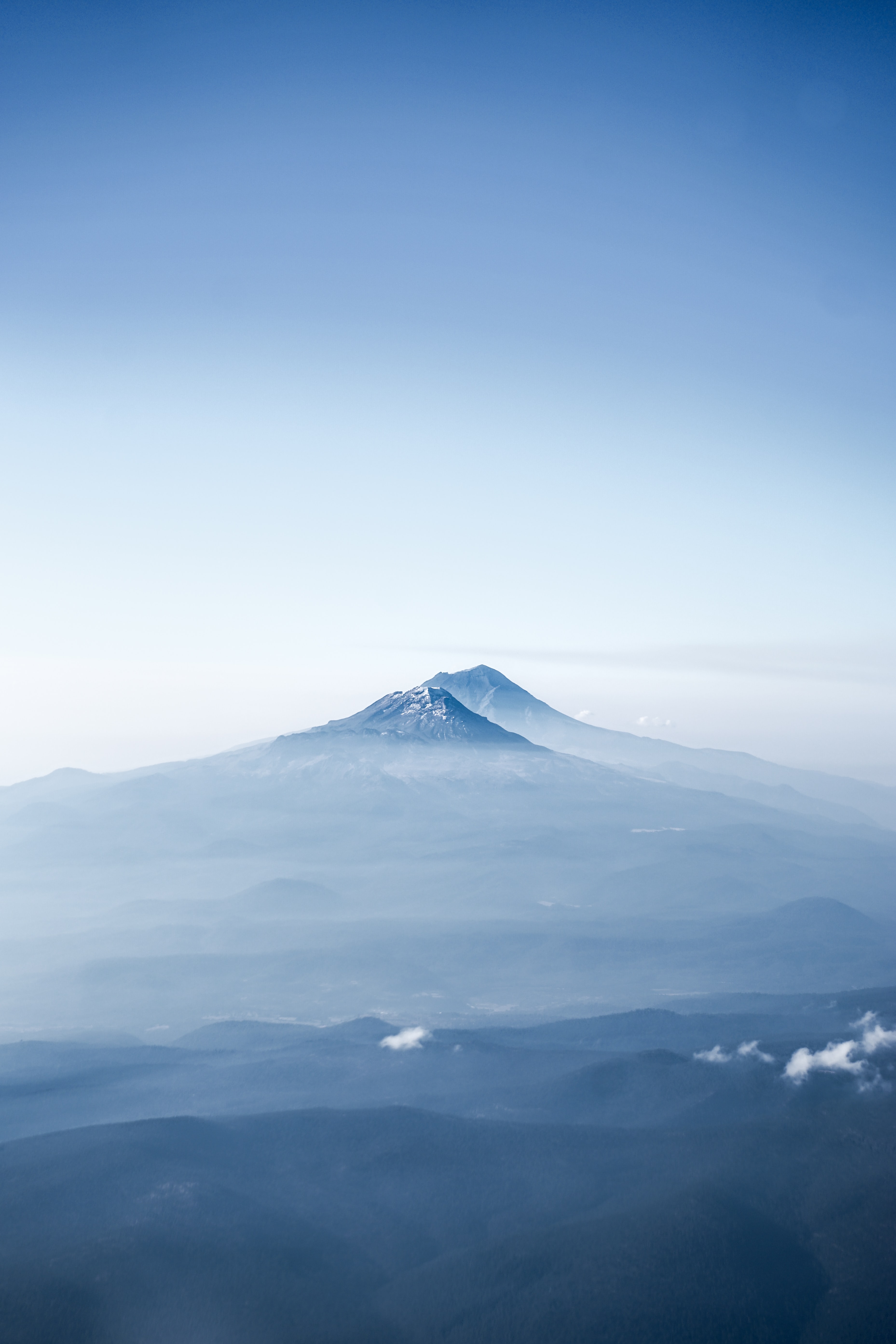 Free download wallpaper Vertex, Top, Fog, Nature, Volcano on your PC desktop