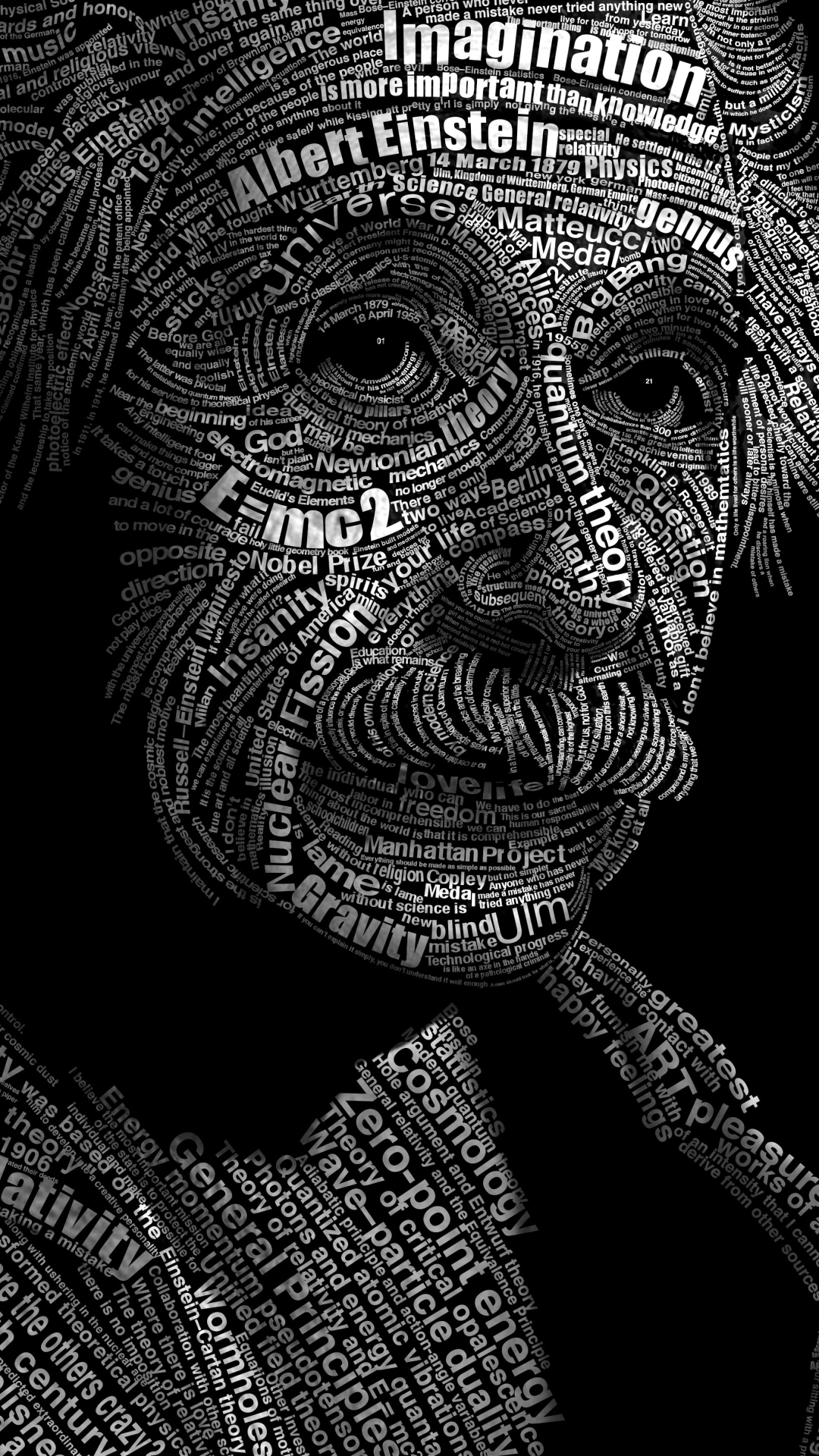 Mobile Wallpaper Albert Einstein 