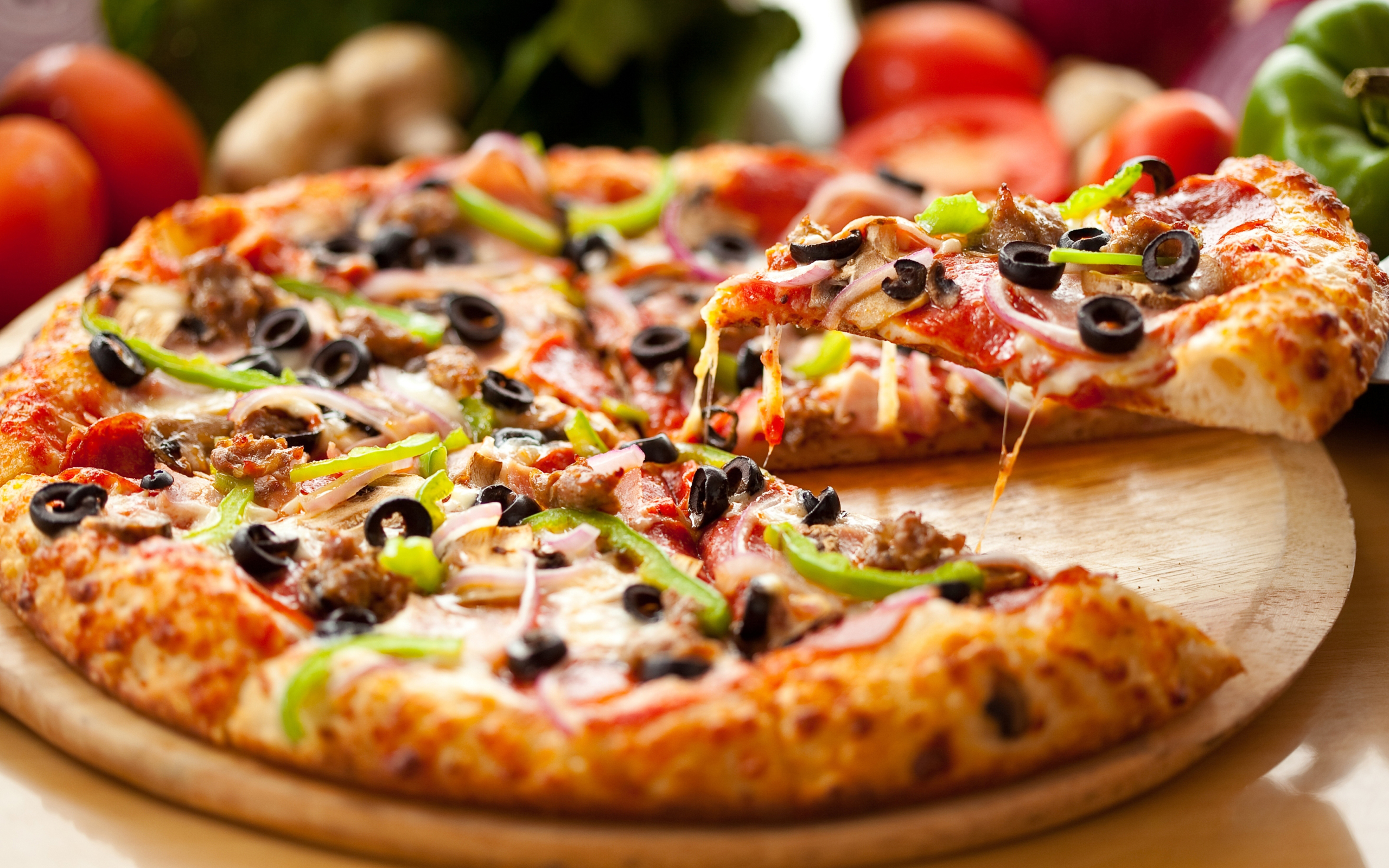 Скачати мобільні шпалери Їжа, Піца безкоштовно.