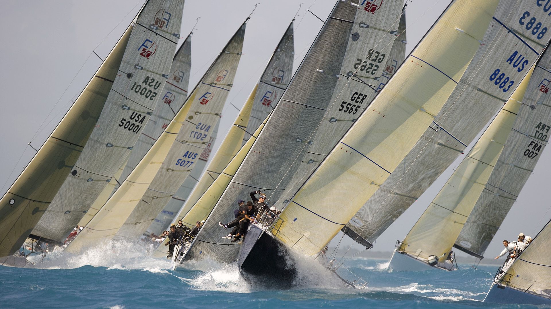sports, waves, yacht, wind, race, regatta