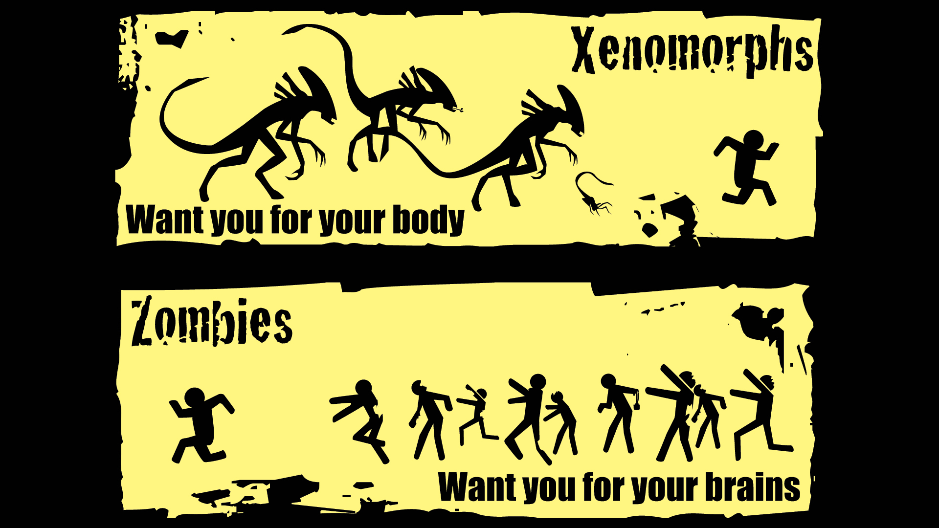 alien, dark, zombie, brains, xenomorph 4K