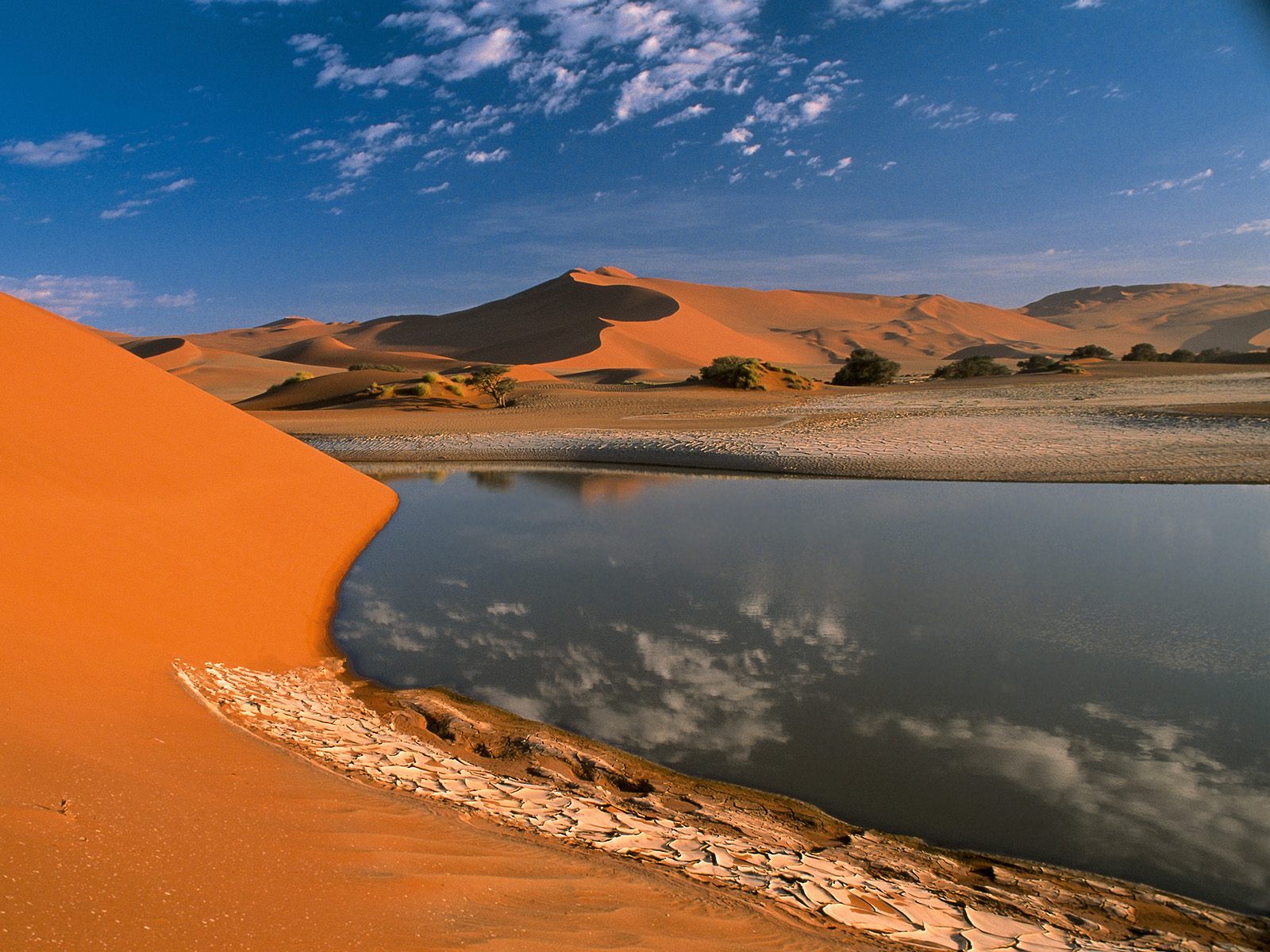Скачать картинку Река, Песок, Пустыня, Пейзаж в телефон бесплатно.