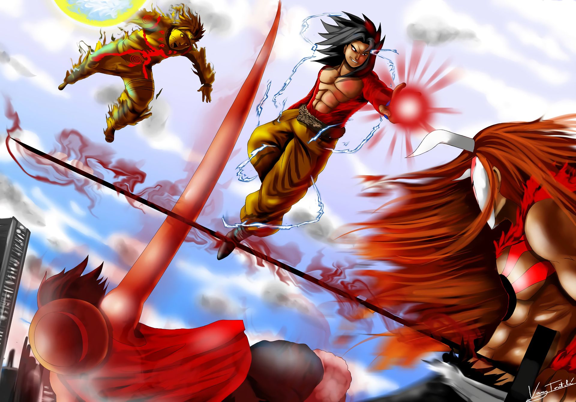 Naruto and Goku Wallpaper by LordAries06 on DeviantArt