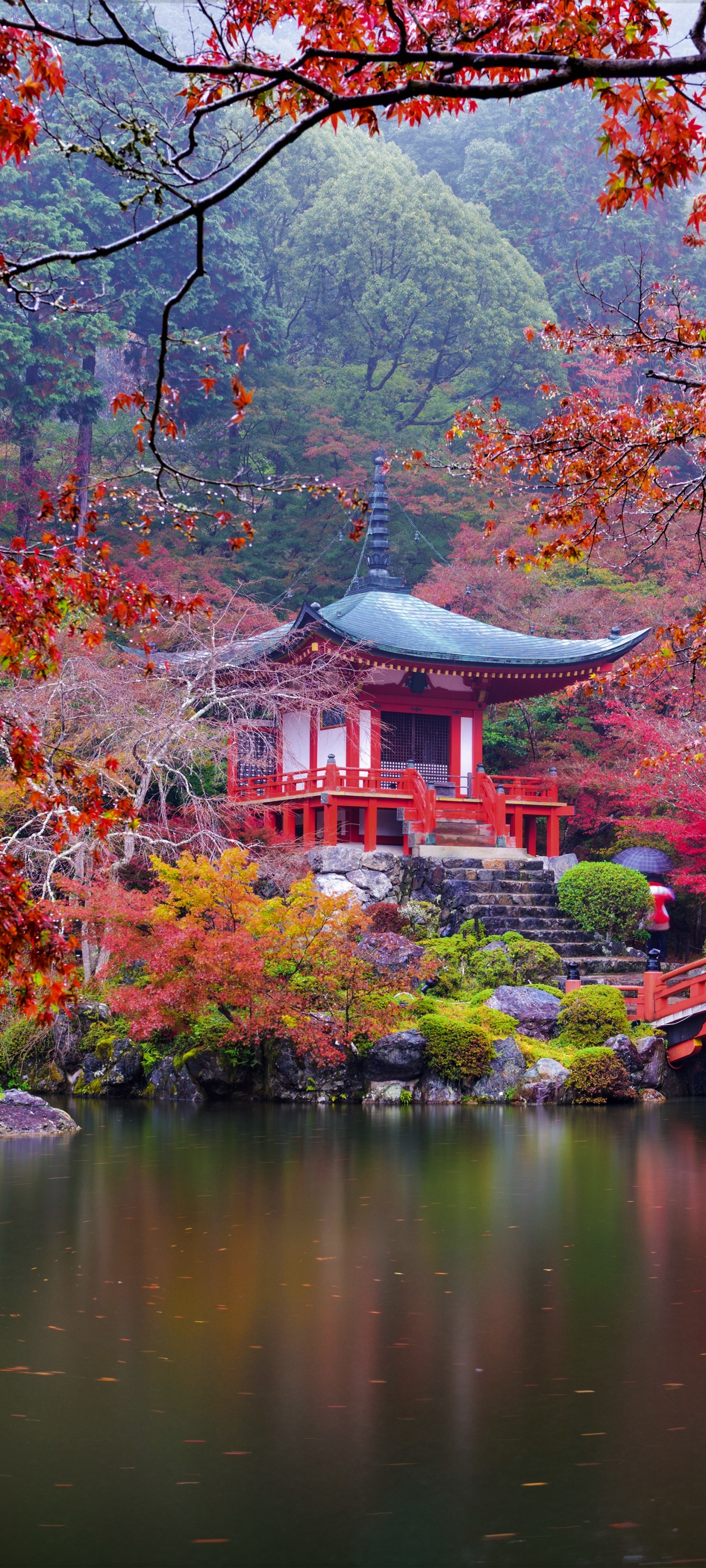 religious, daigo ji, pagoda, japanese garden, fall, temples Aesthetic wallpaper