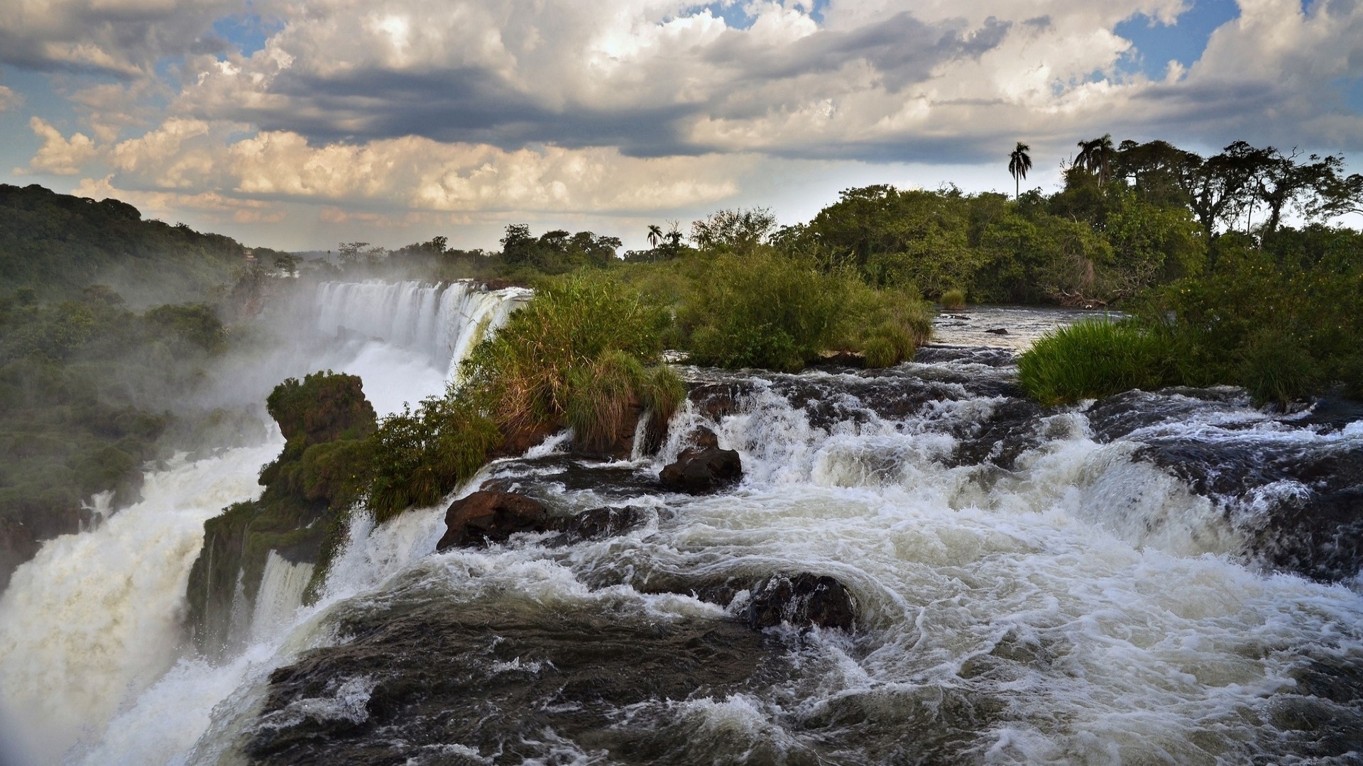earth, iguazu falls, nature, vegetation, water, waterfall, waterfalls Full HD
