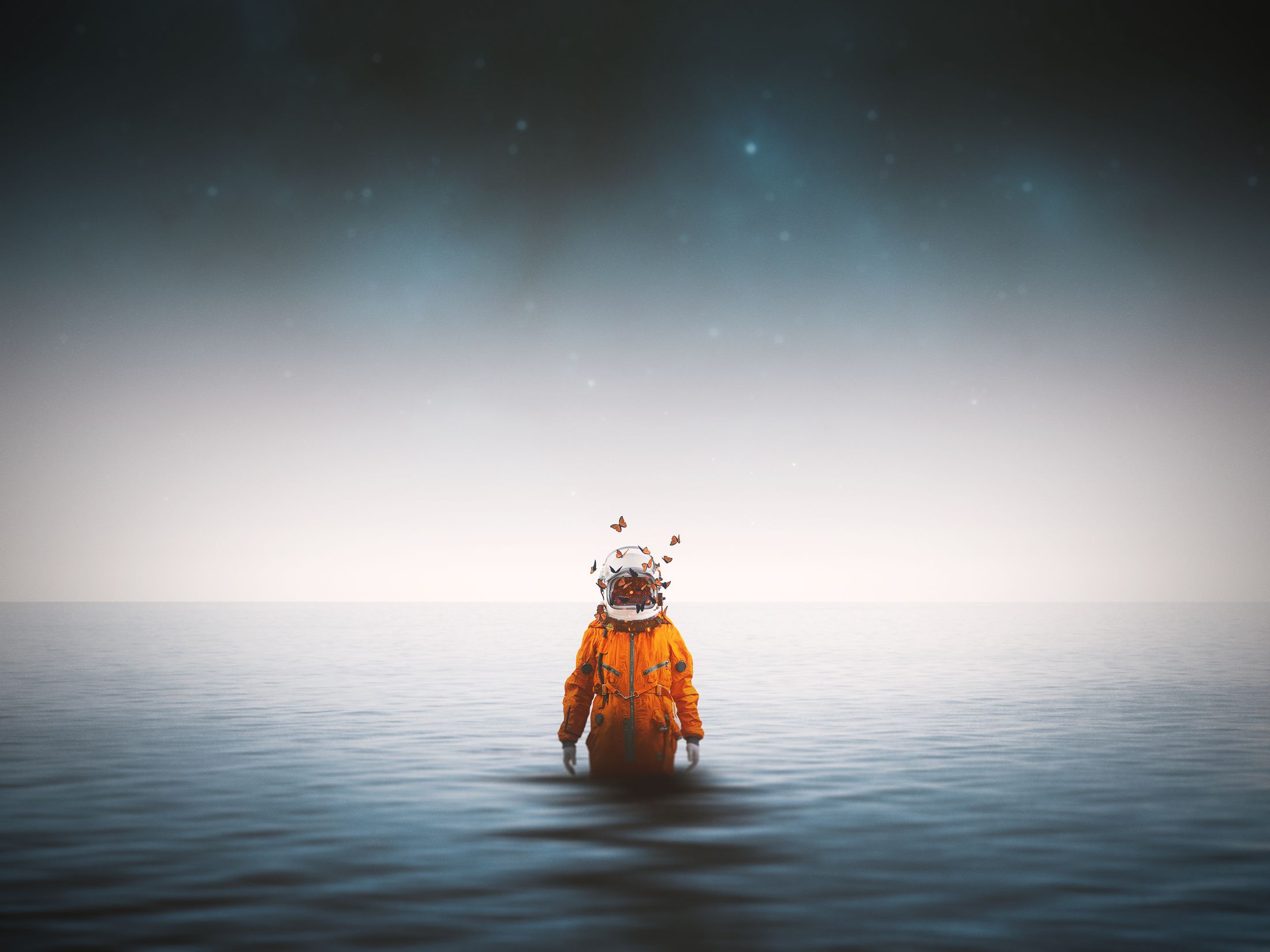 Космонавт в воде