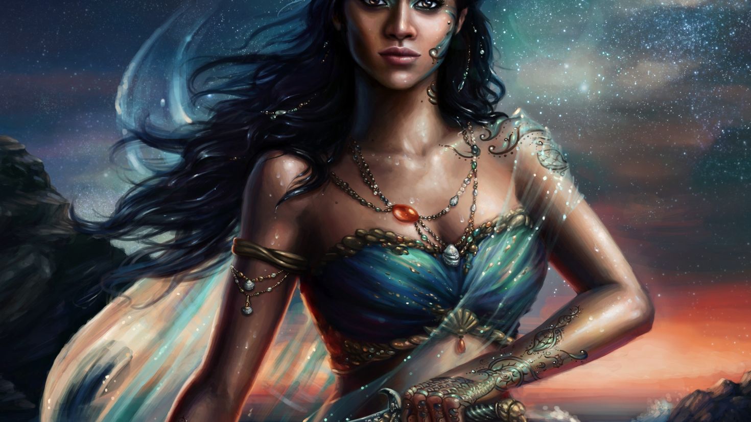Читать фэнтези звездной. Нюкта мифология. Женщина богиня. Красивые женщины фэнтези. Женщины-воины.