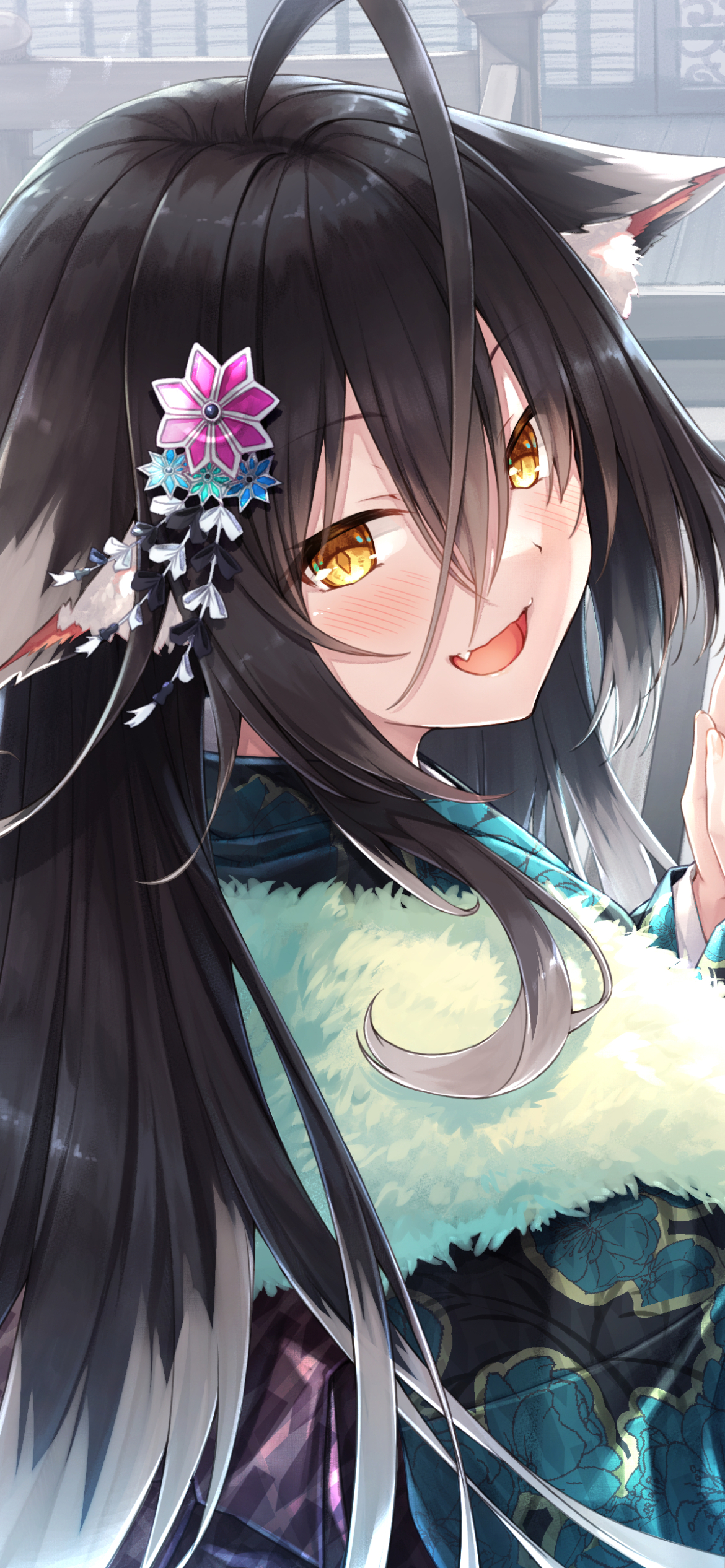 anime girl with long black hair and black eyes