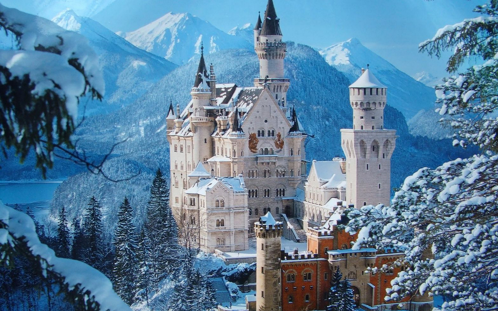 building, neuschwanstein castle, castles, castle, man made Full HD