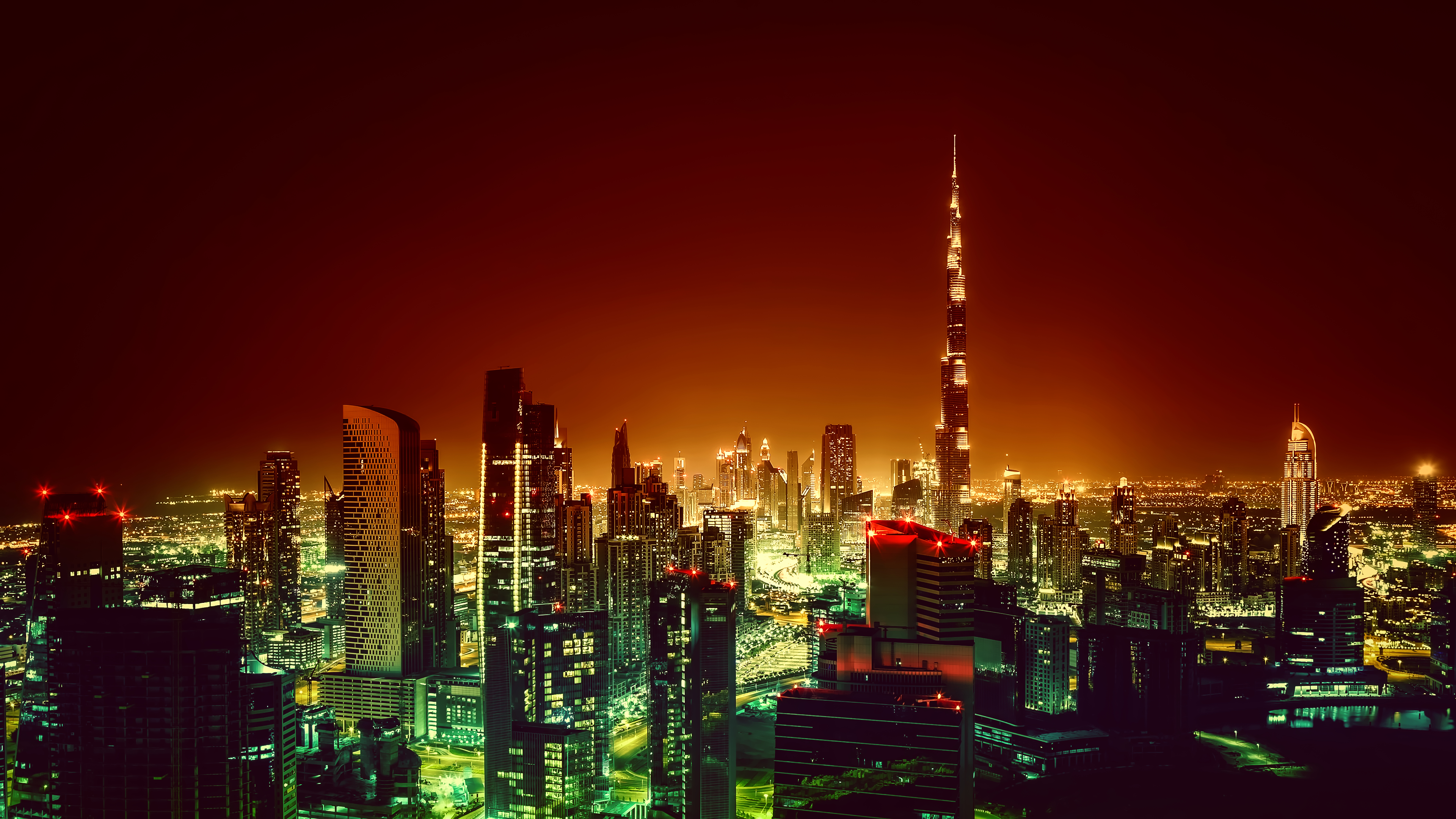 dubai, burj khalifa, man made, cityscape, night, cities download HD wallpaper