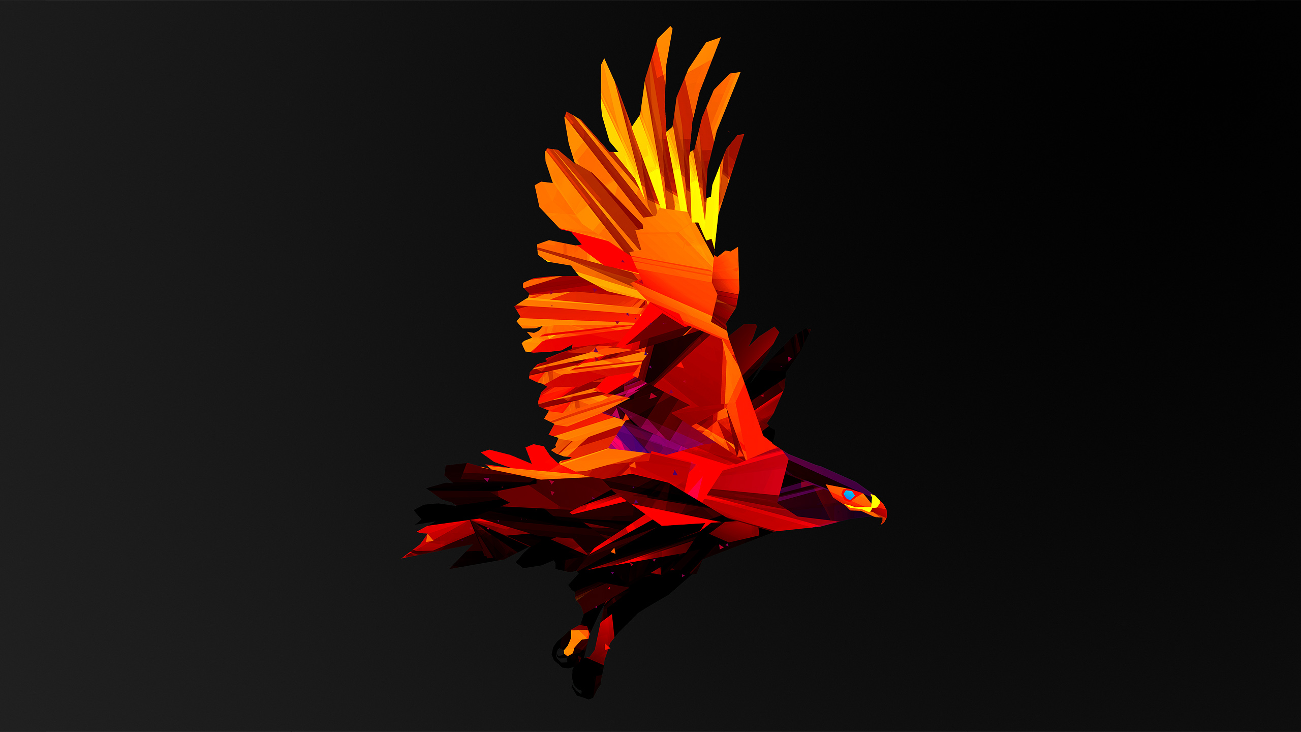 PC Wallpapers abstract, facets, eagle