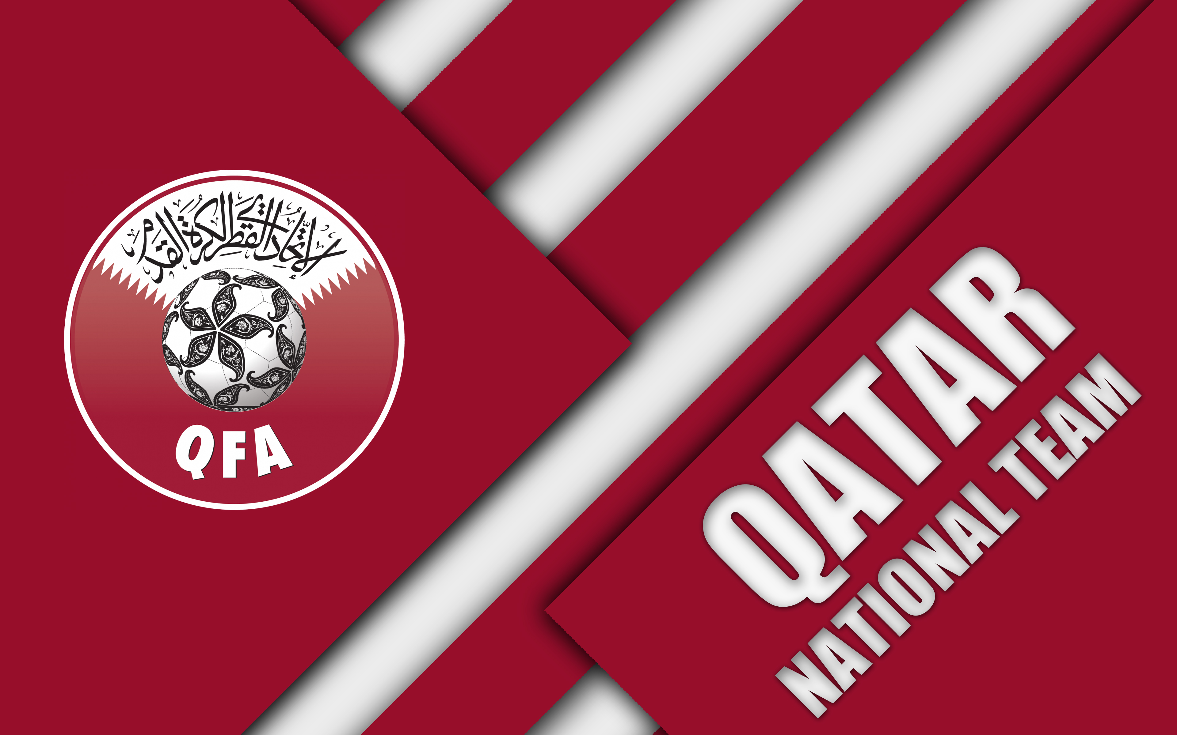 451585 télécharger le fond d'écran des sports, équipe nationale de football du qatar, emblème, logo, qatar, football - économiseurs d'écran et images gratuitement
