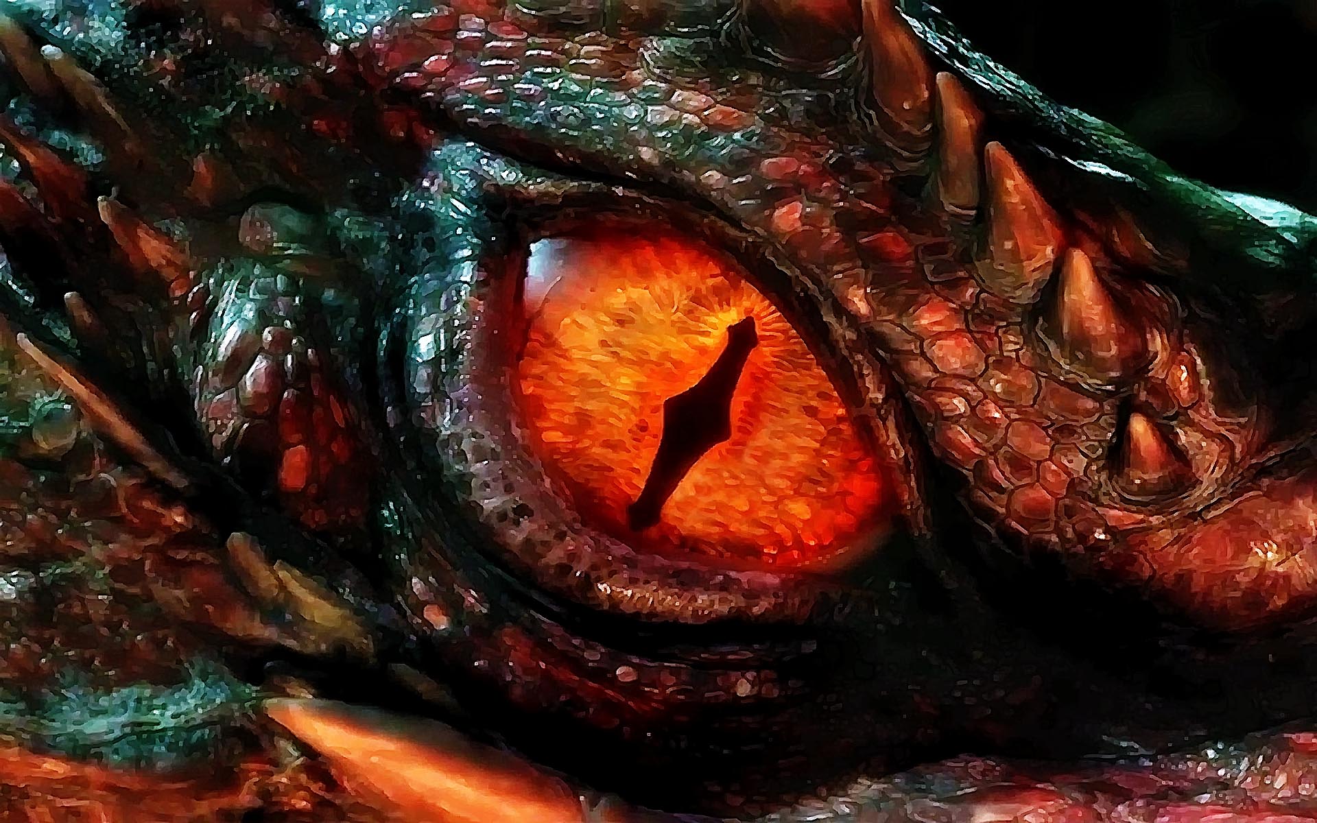 1920x1080 Background fantasy, dragon, close up, eye, reptile