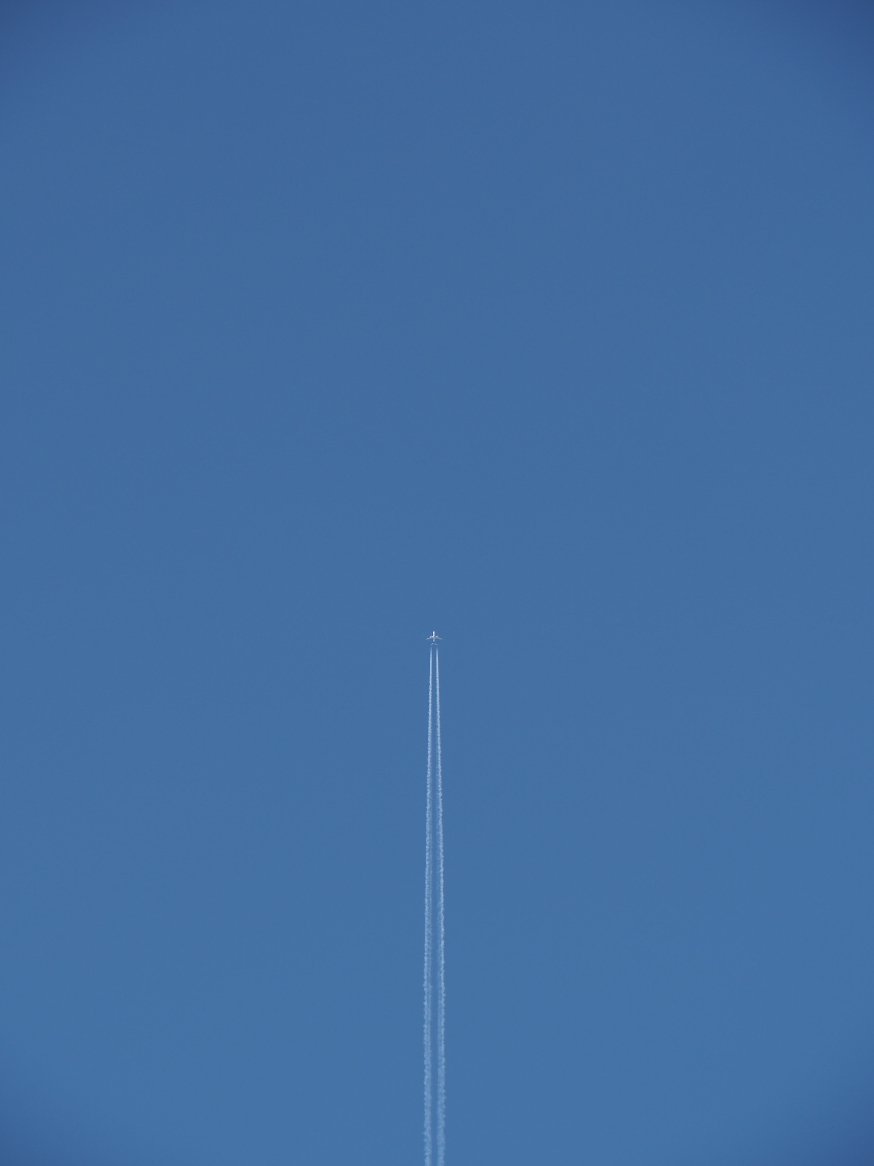 Mobile wallpaper airplane, plane, sky, miscellanea, miscellaneous, track, trace