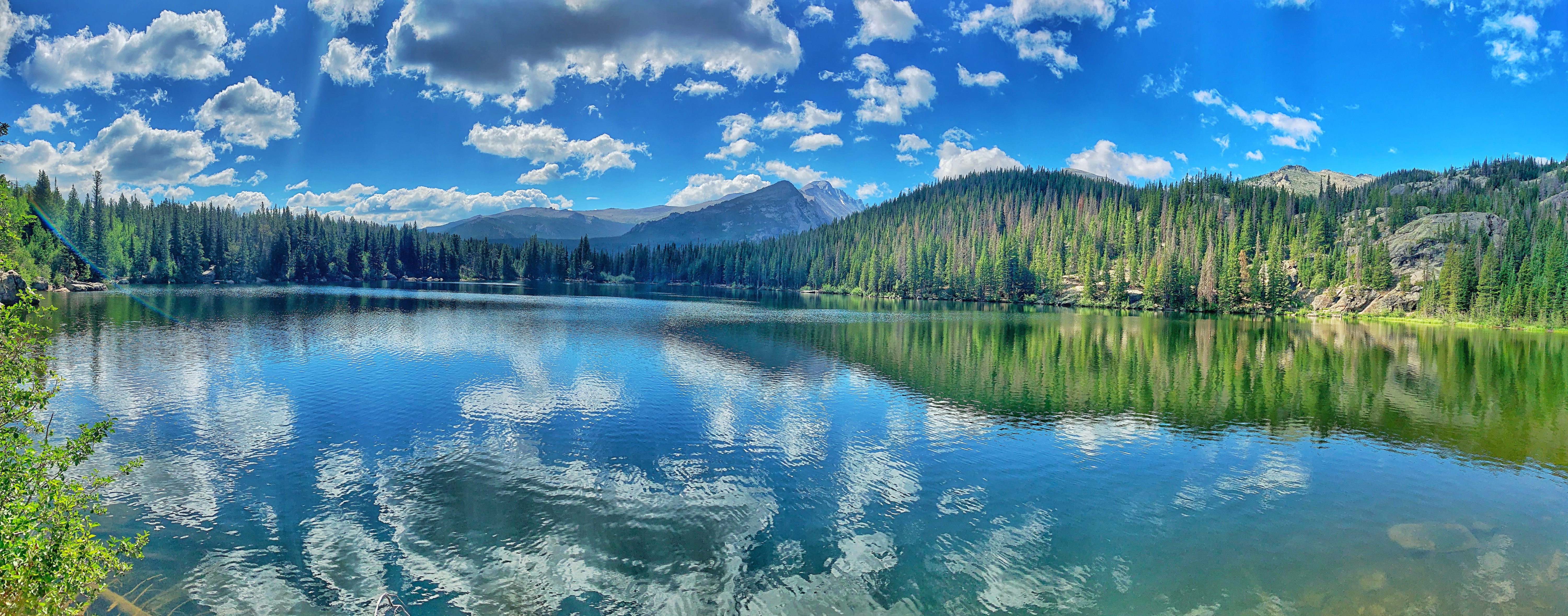 earth, lake, bear lake, forest, mountain, reflection, rocky mountains, utah, lakes HD wallpaper