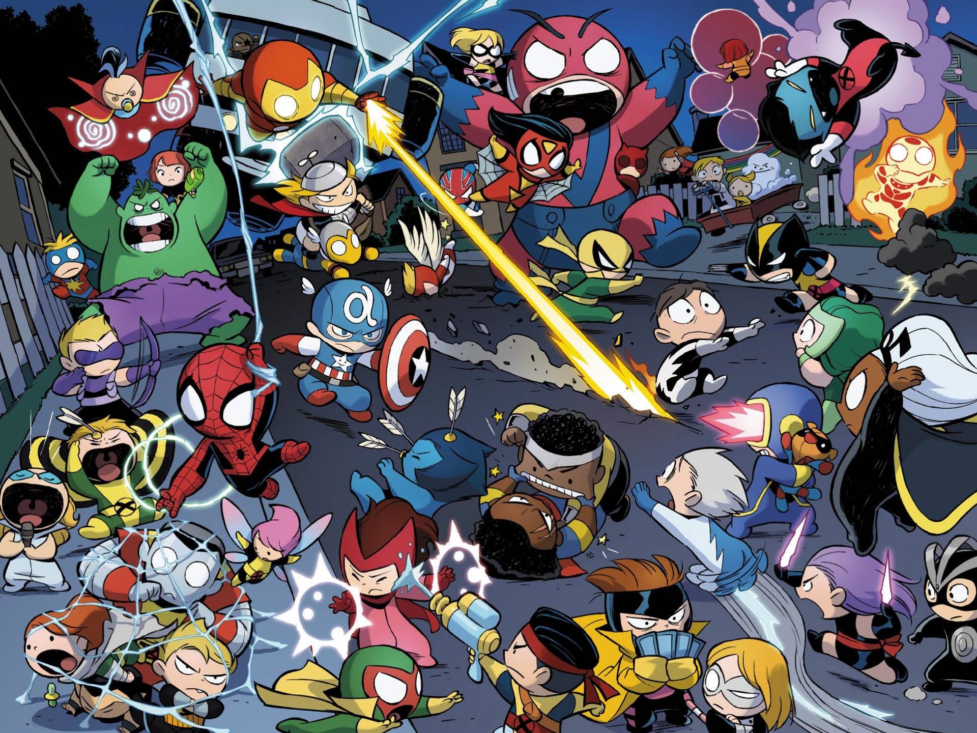 vision (marvel comics), colossus, quicksilver (marvel comics), comics, avengers vs x men babies, angel (marvel comics), avengers, banshee (marvel comics), beast (marvel comics), bishop (marvel comics), black widow, captain america, carol danvers, cyclops (marvel comics), dazzler (marvel comics), gambit (marvel comics), giant man, havok (marvel comics), hawkeye, hope summers, hulk, human torch (marvel comics), iron fist (marvel comics), iron man, longshot (marvel comics), luke cage, ms marvel, namor the sub mariner, nick fury, nightcrawler (marvel comics), pixie (marvel comics), polaris (marvel comics), power pack, psylocke (marvel comics), scarlet witch, spider man, spider woman, storm (marvel comics), wasp (marvel comics), wolverine, x men 2160p