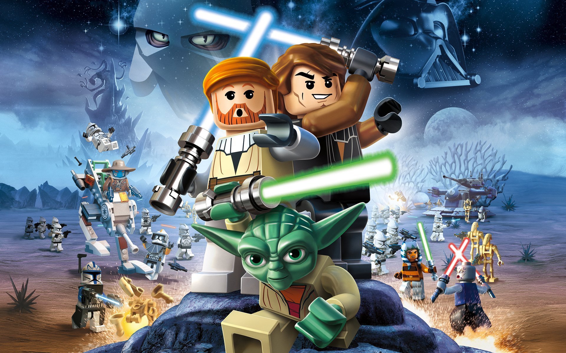 lego, video game, lego star wars iii: the clone wars, anakin skywalker, clone trooper, obi wan kenobi, star wars, star wars: the clone wars, yoda 4K Ultra