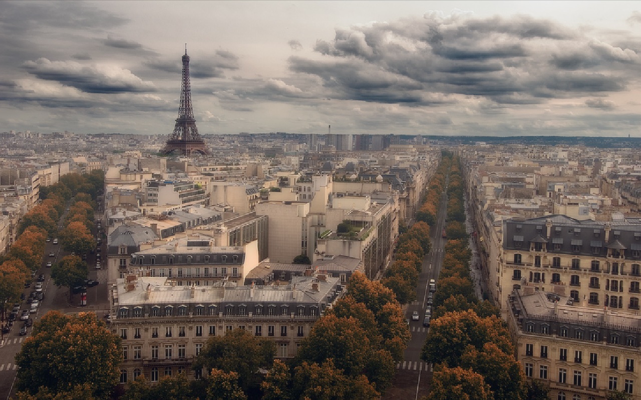 Скачати мобільні шпалери Міста, Пейзаж, Париж, Ейфелева Вежа безкоштовно.