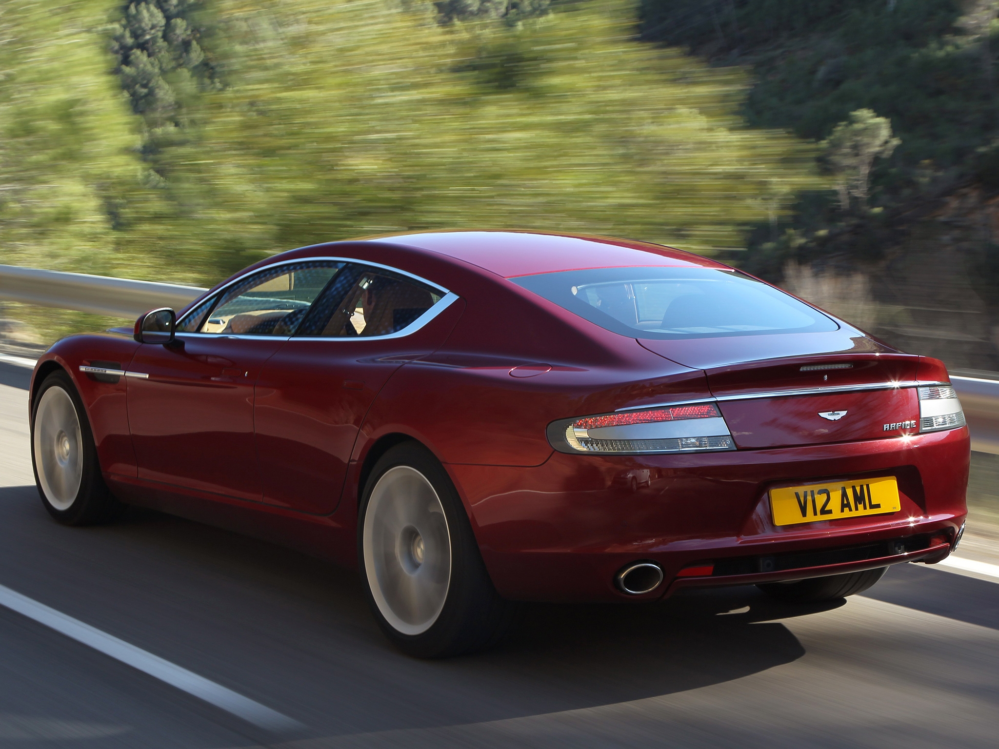 Laden Sie das Aston Martin, Cars, Seitenansicht, Geschwindigkeit, Stil, 2009, Rapide-Bild kostenlos auf Ihren PC-Desktop herunter