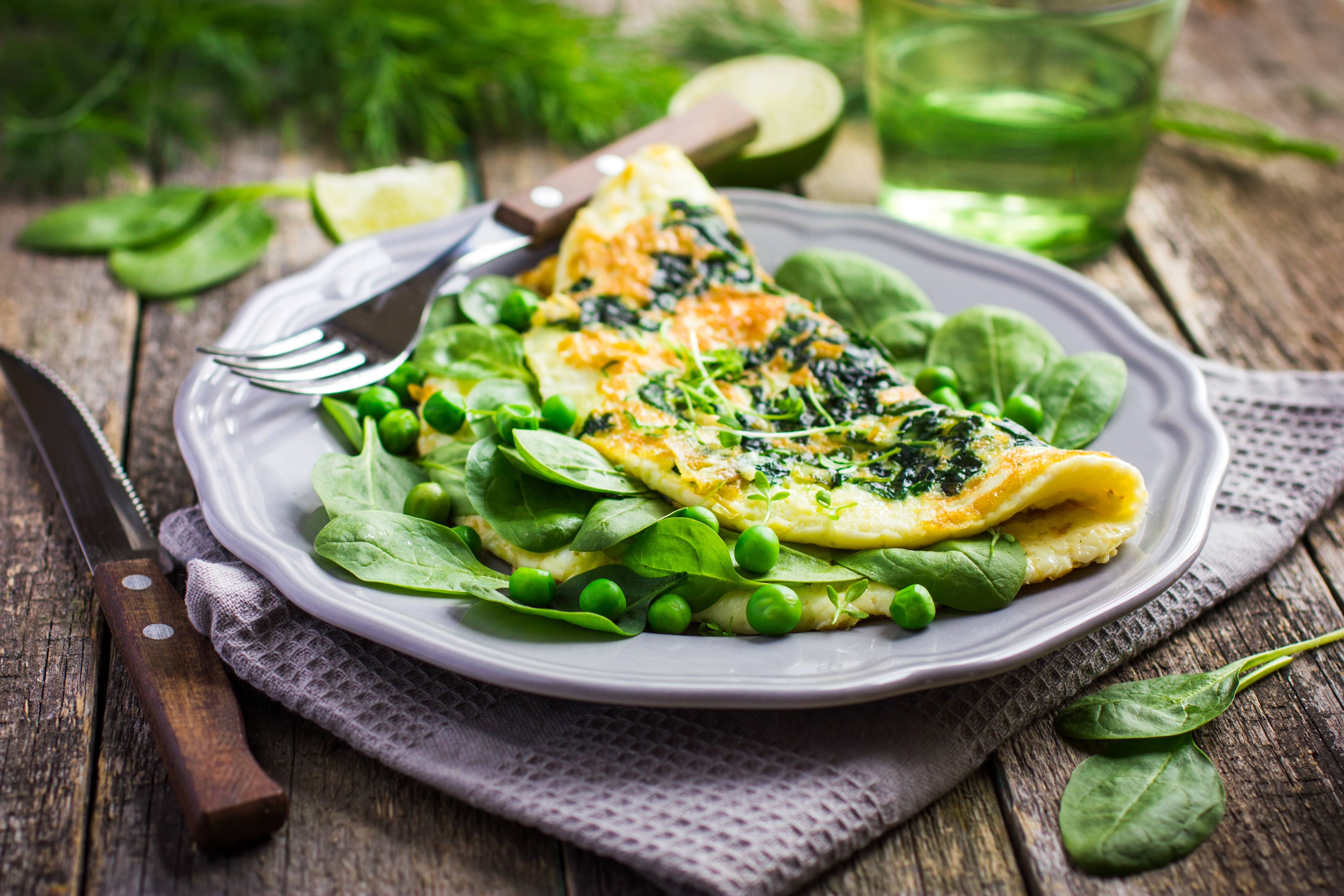 Omelette with Green Peas