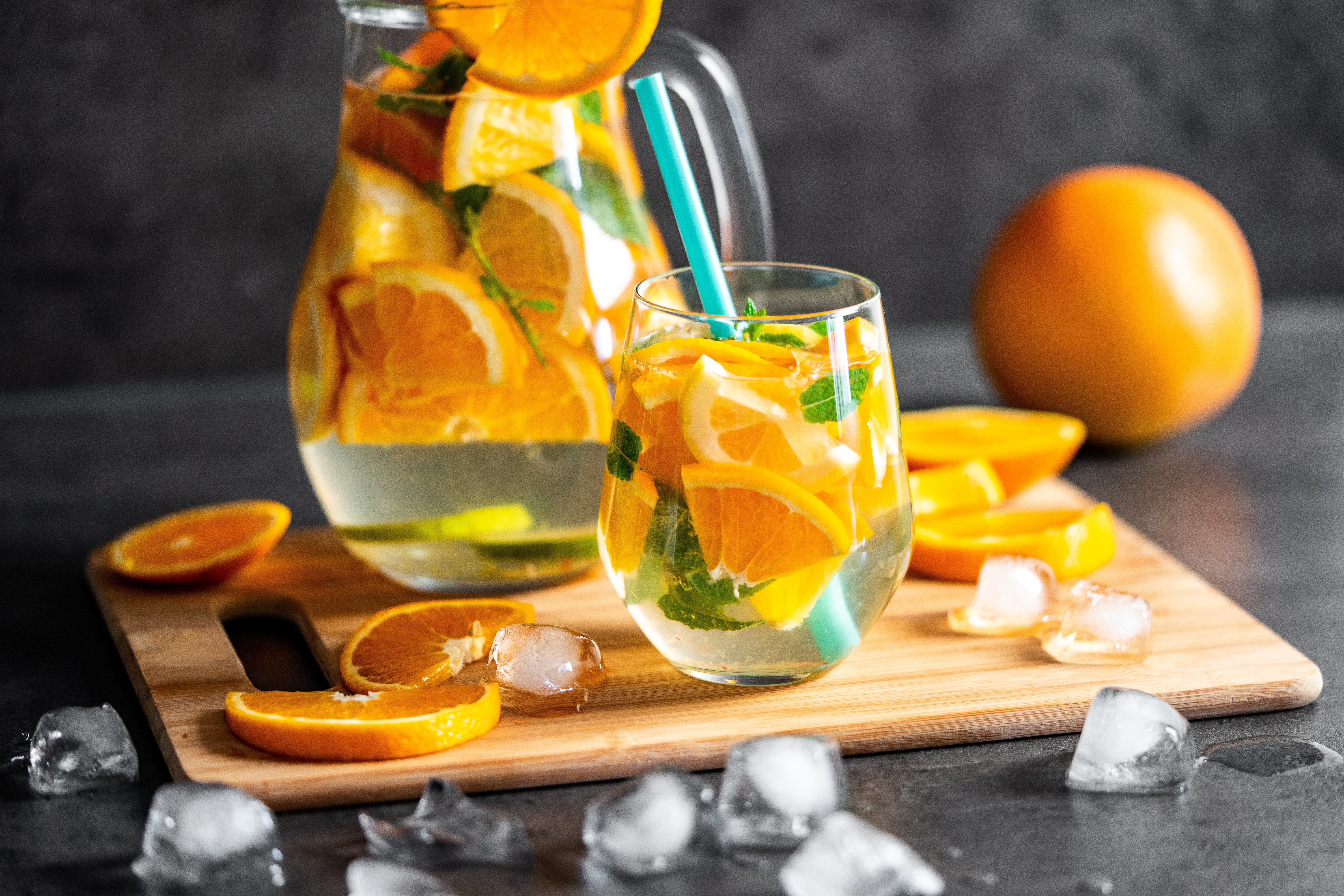 1920 x 1080 picture food, drink, glass, lemonade, orange (fruit)