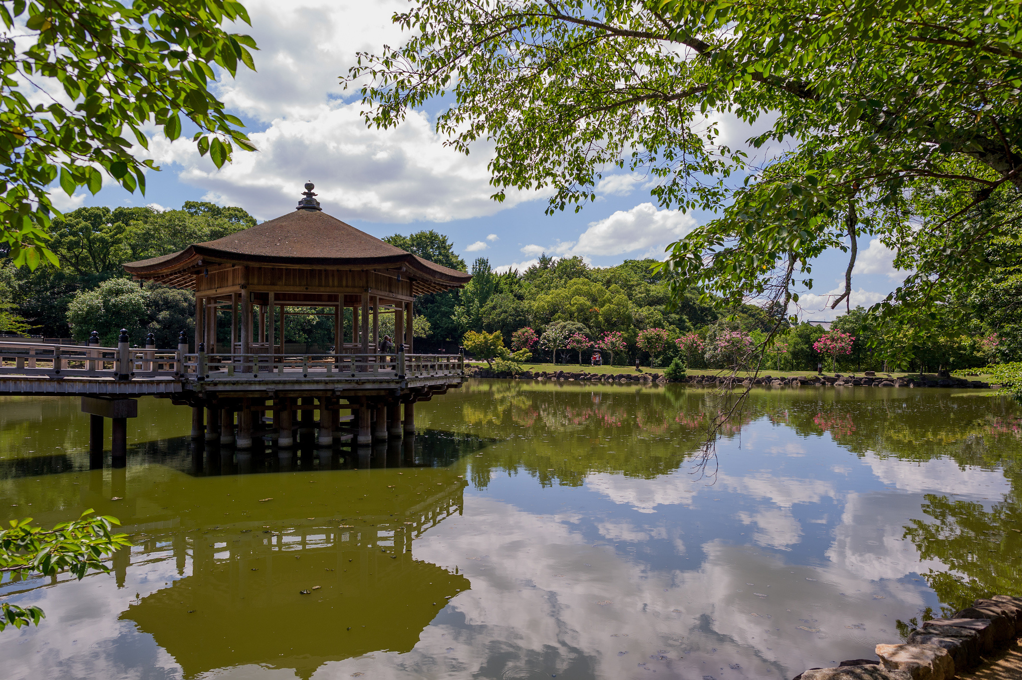 Free download wallpaper Reflection, Park, Tree, Japan, Pond, Photography, Gazebo, Nara Park, Ukimido Pavilion on your PC desktop