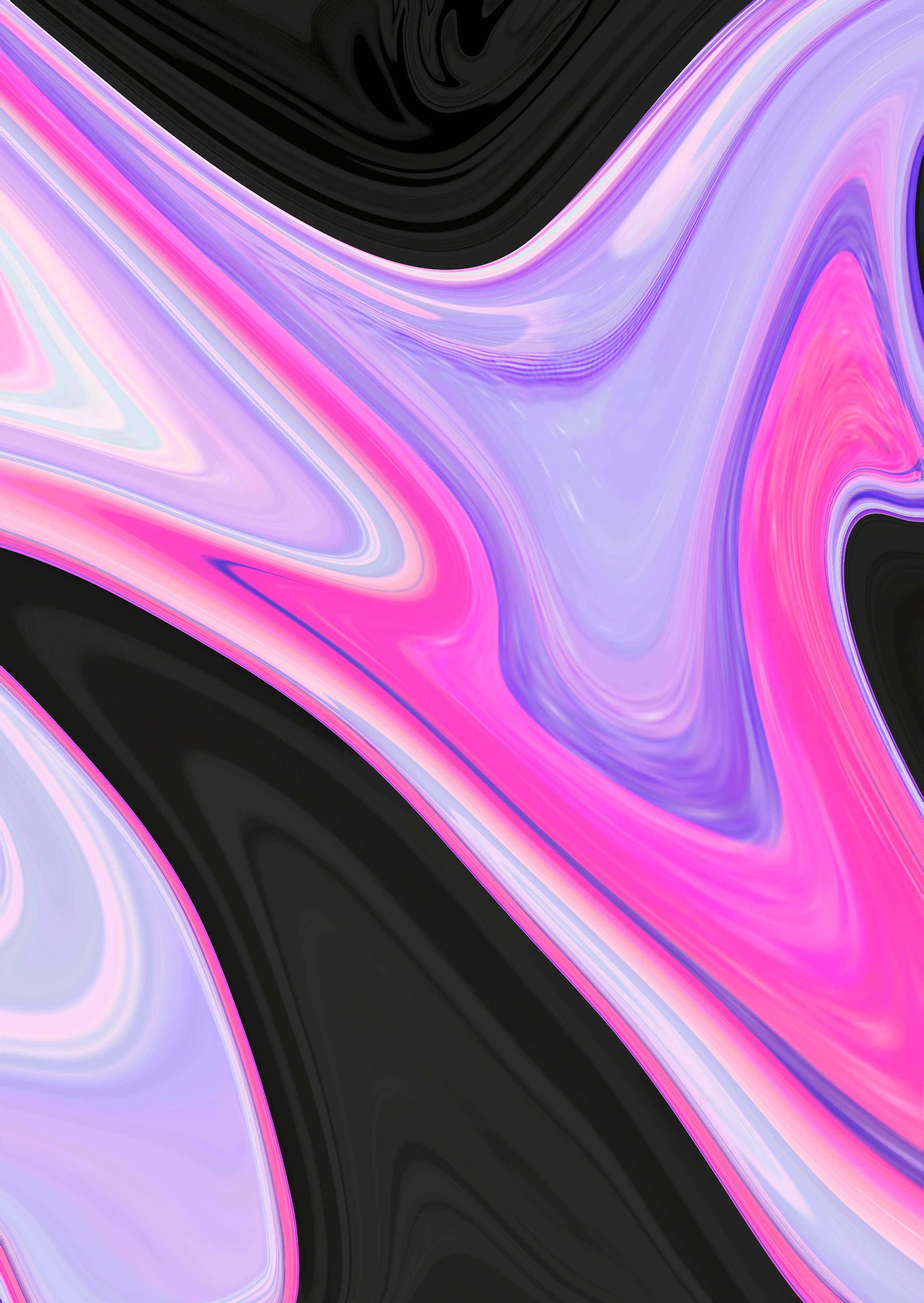 vertical wallpaper wavy, pink, abstract, black, lines, lilac, paint