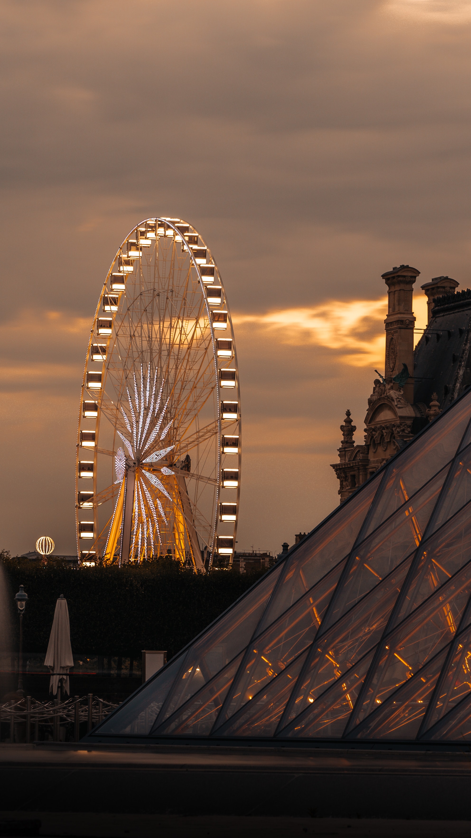 architecture, cities, city, glow, ferris wheel, attraction download HD wallpaper