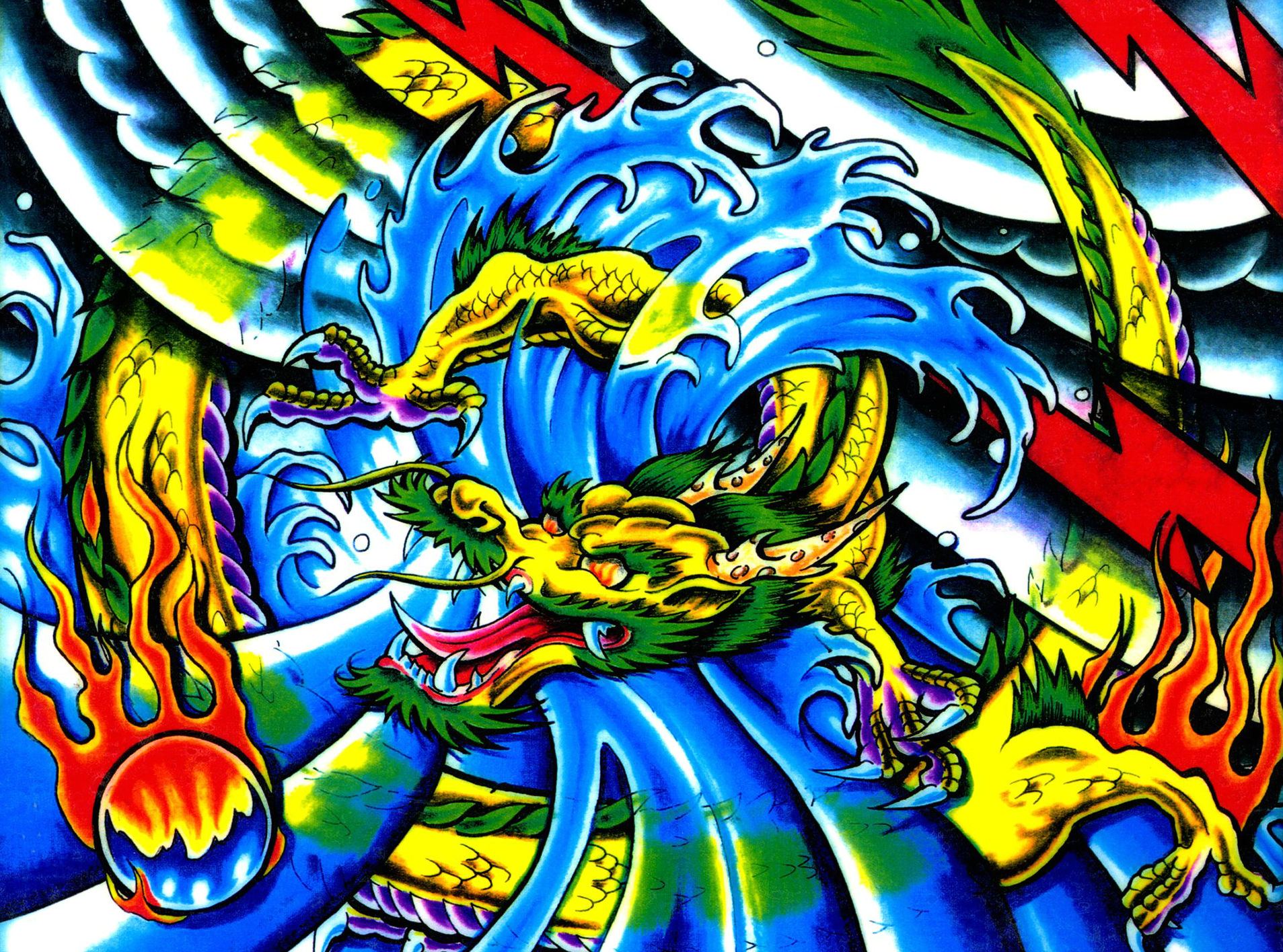 Tribal Dragon Tattoo Design Wallpapers Desktop Background