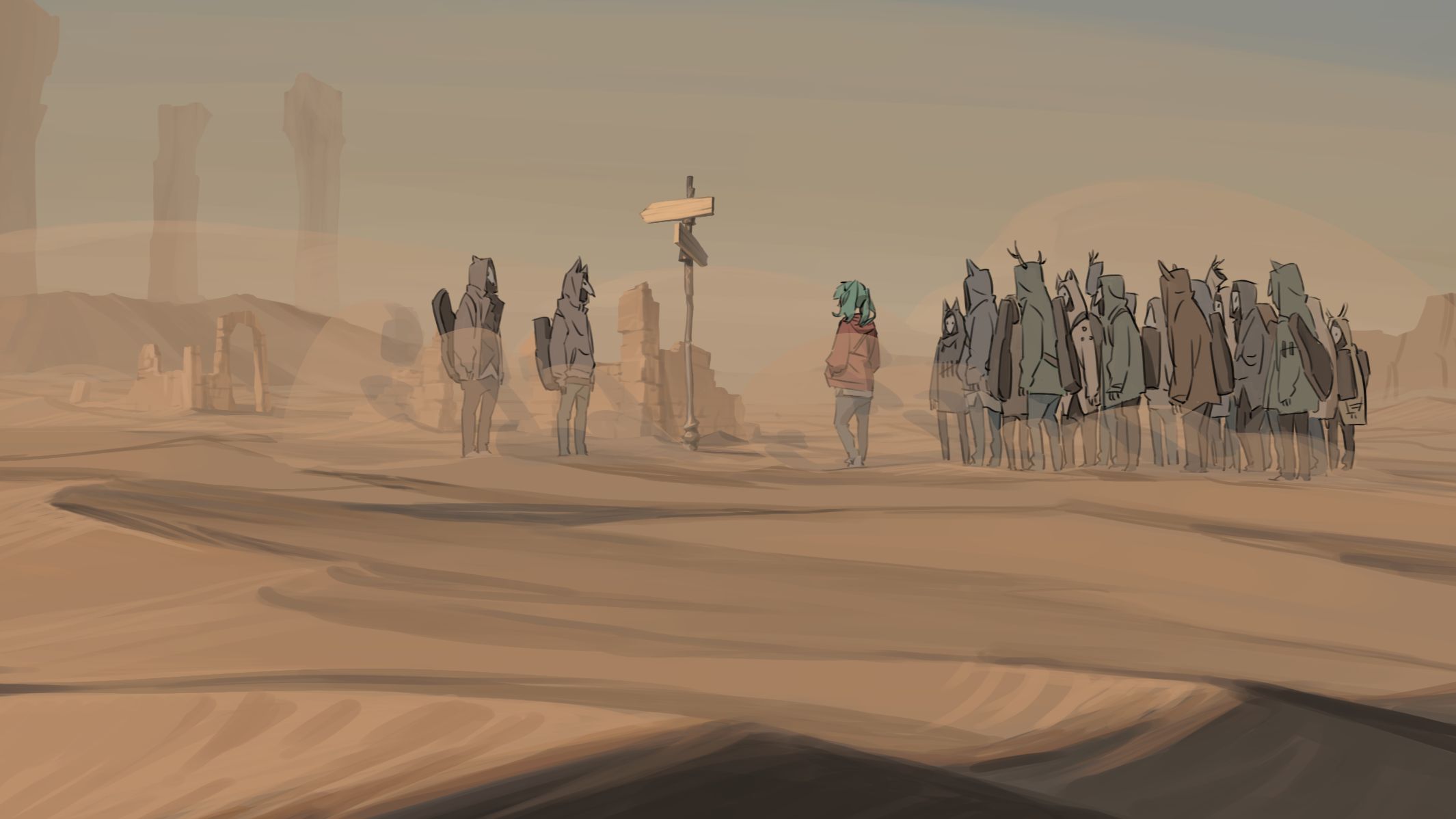 Город в пустыне арт