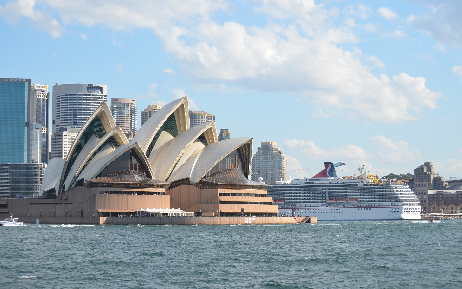 PC Wallpapers australia, sydney opera house, sydney, man made, carnival spirit, city, cruise ship