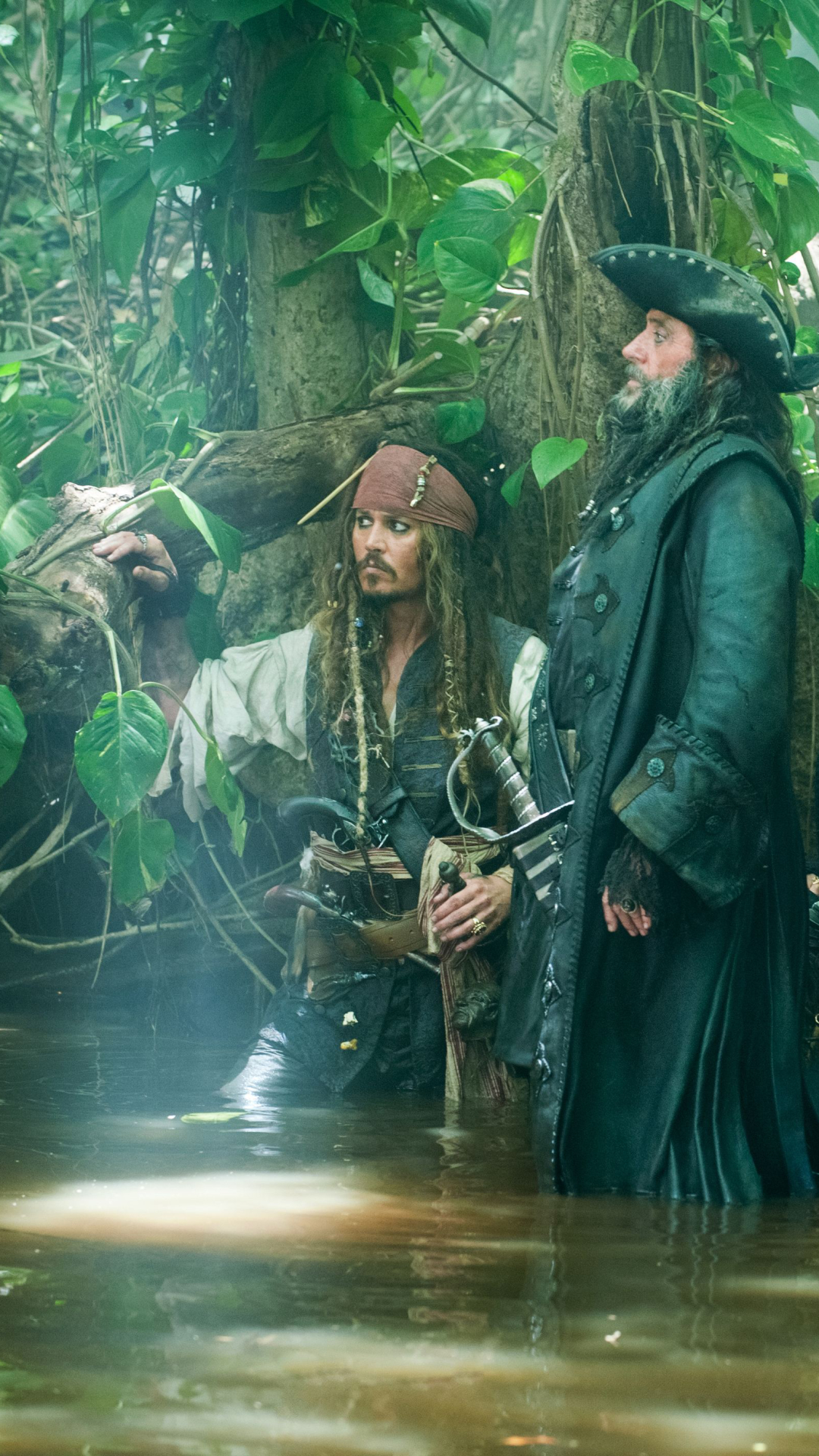movie, pirates of the caribbean: on stranger tides, jack sparrow, ian mcshane, blackbeard (pirates of the caribbean), johnny depp, pirates of the caribbean phone background
