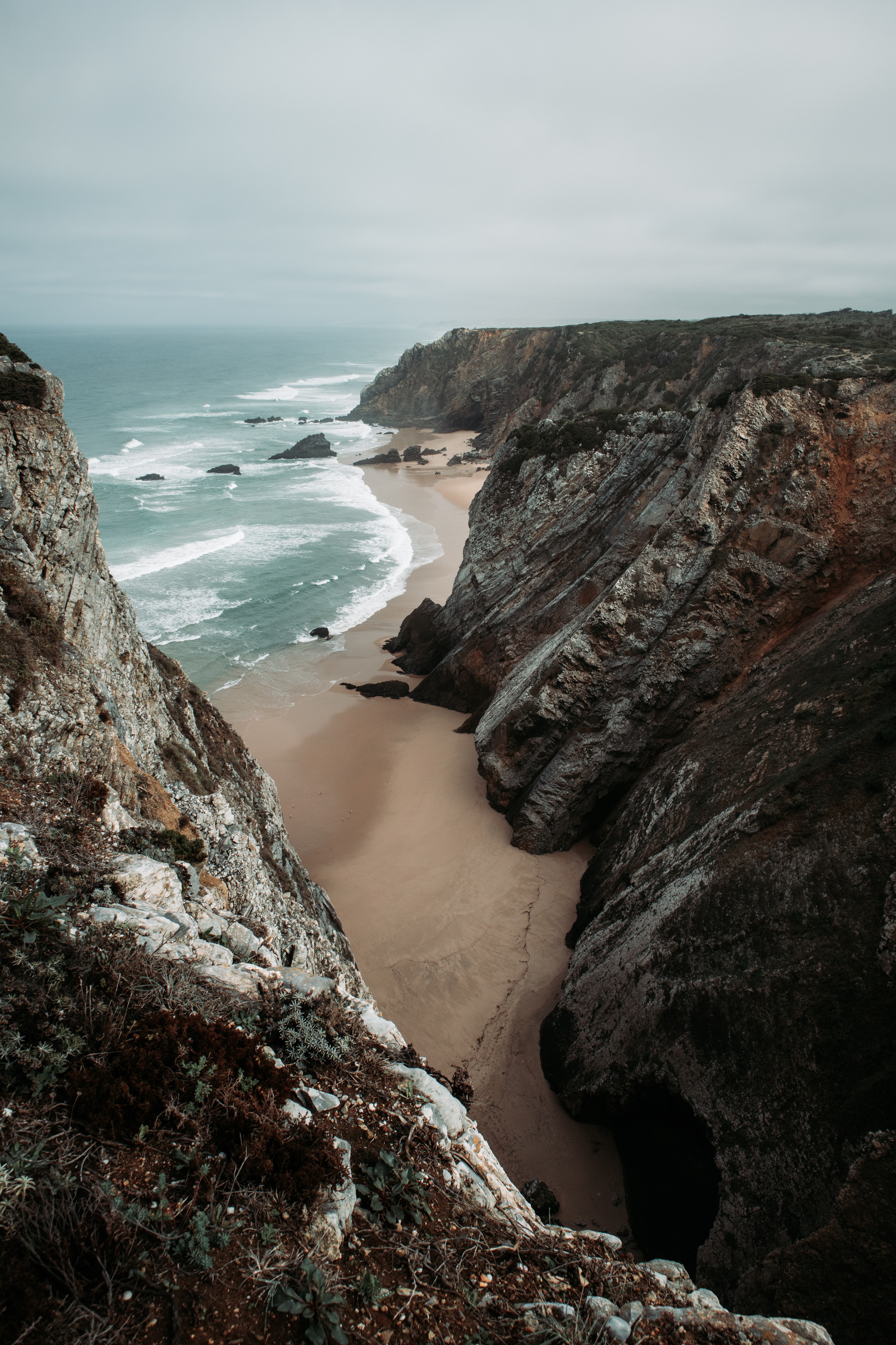 Free download wallpaper Nature, Rocks, Coast, Landscape, Beach on your PC desktop