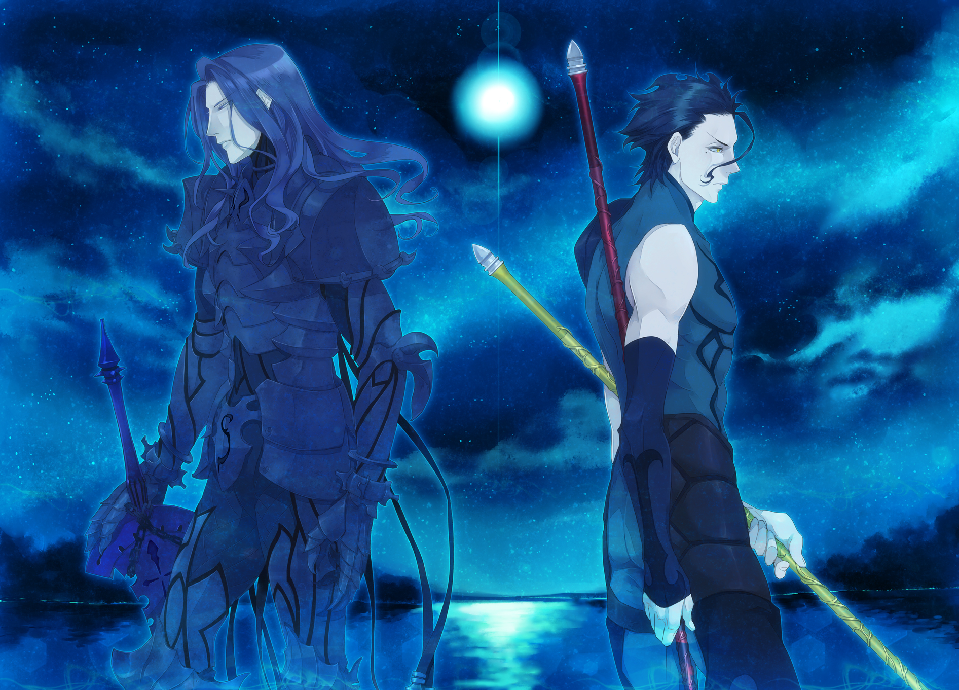 anime, fate/zero, berserker (fate/zero), lancer (fate/zero), fate series HD wallpaper