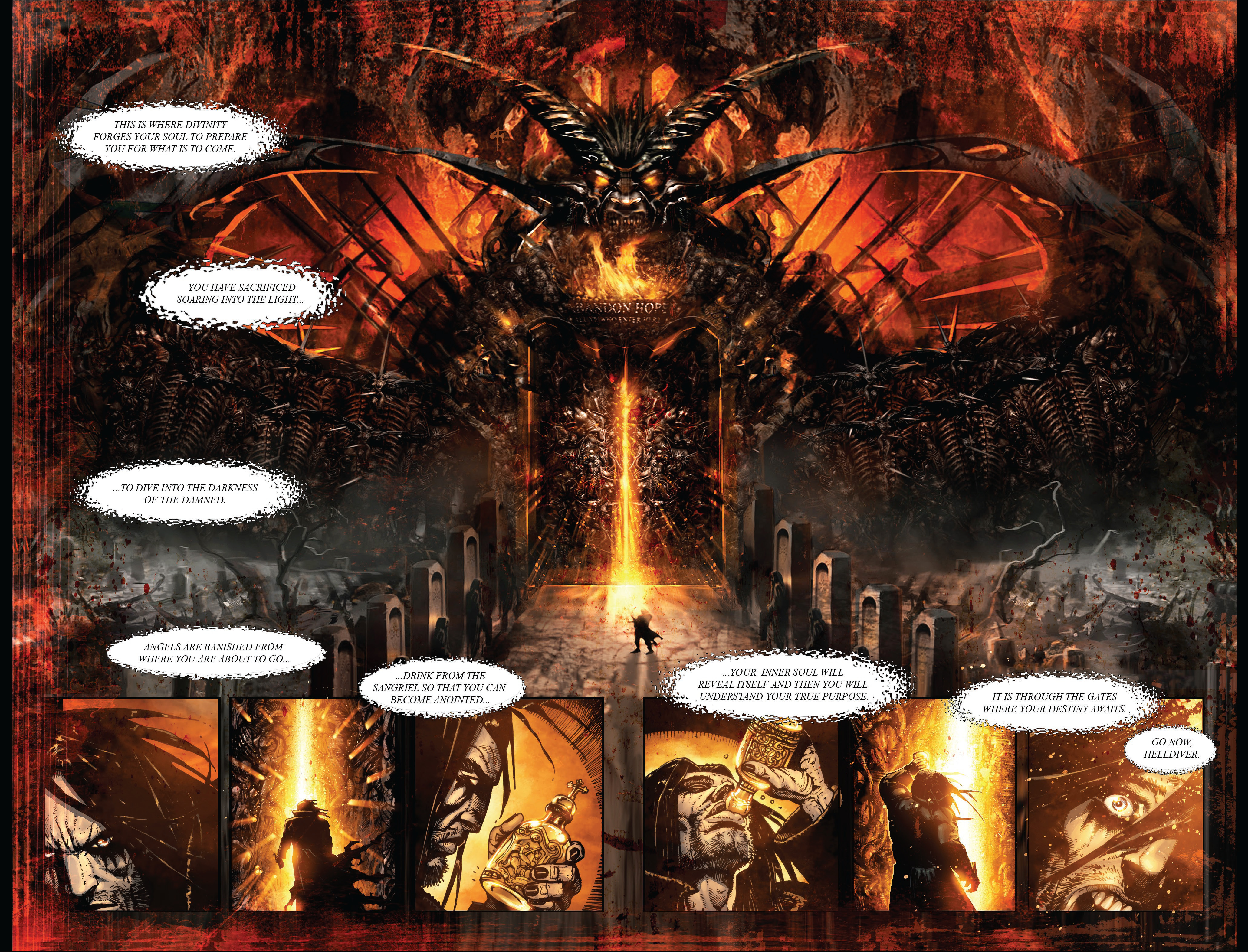 comics, heavy metal, armageddon, four horsemen of the apocalypse, occult Smartphone Background