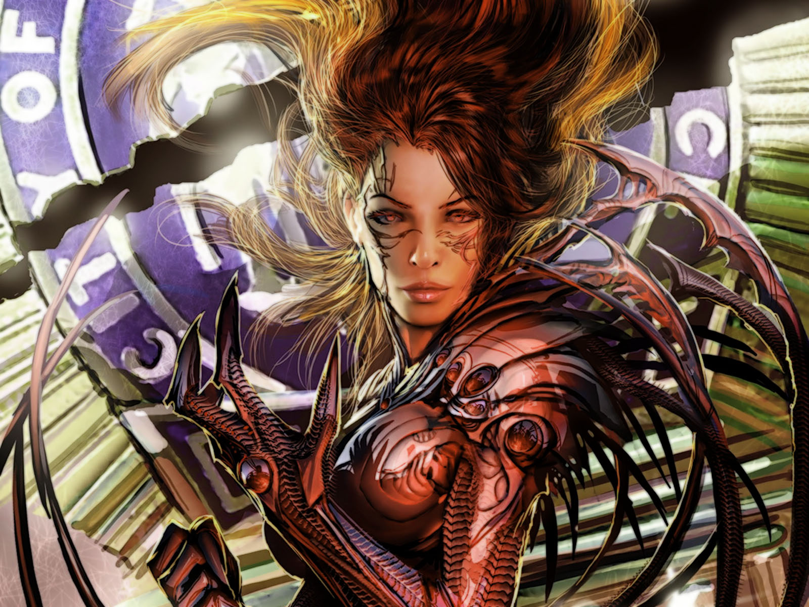 android witch, comics, witchblade, gothic