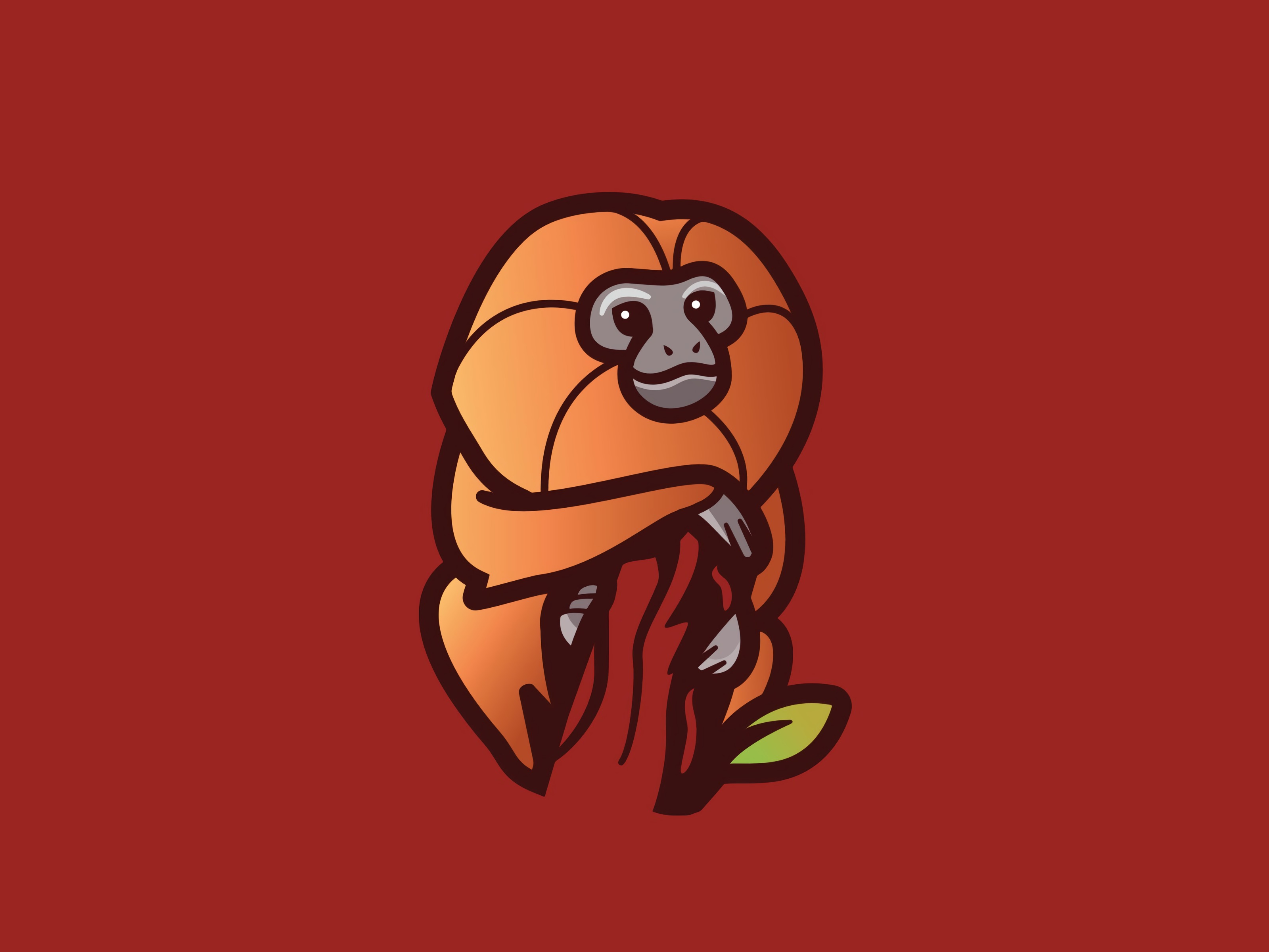 Laden Sie das Zweig, Ein Affe, Vektor, Ast, Affe, Kunst, Minimalismus-Bild kostenlos auf Ihren PC-Desktop herunter