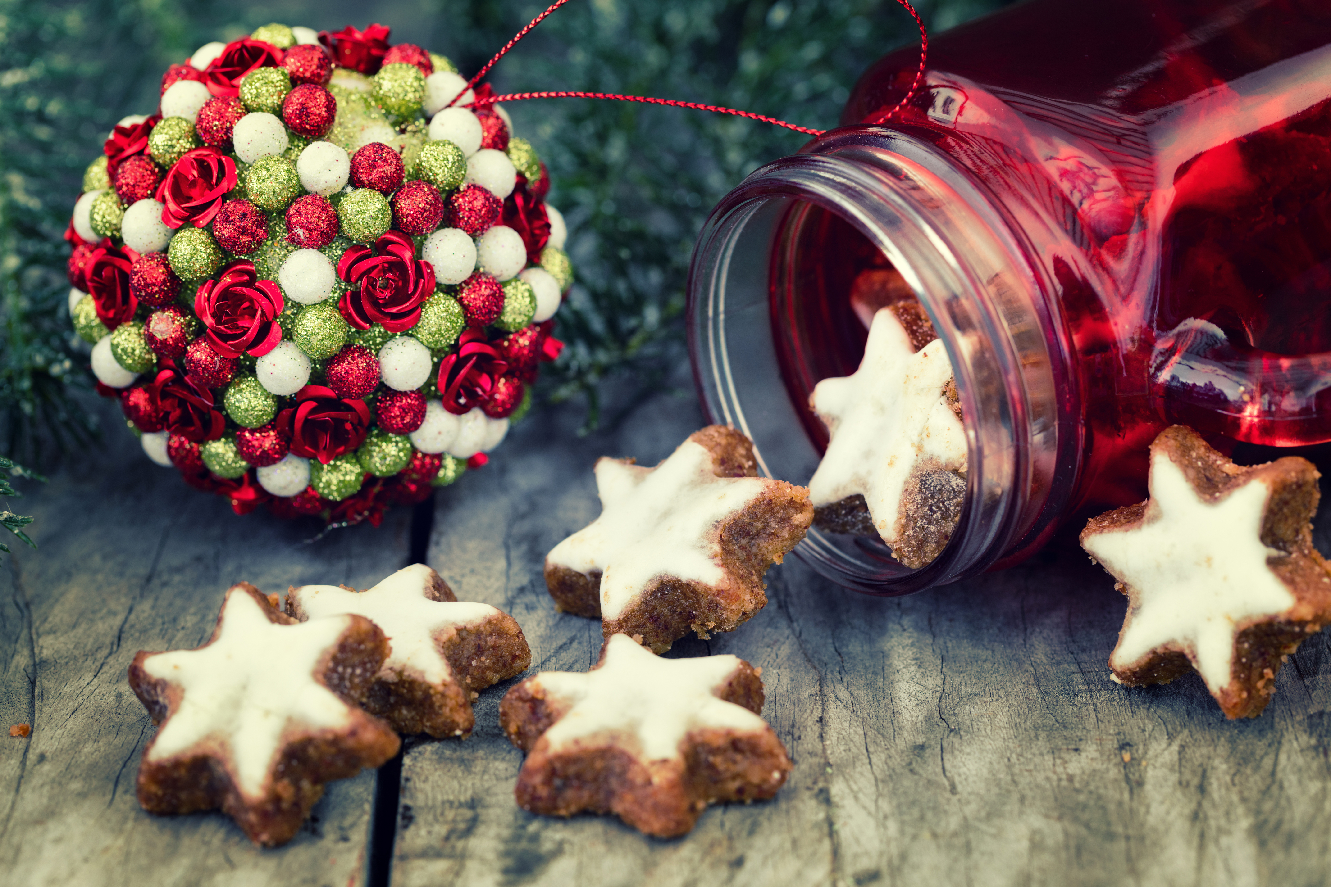 food, cookie, christmas, jar, star