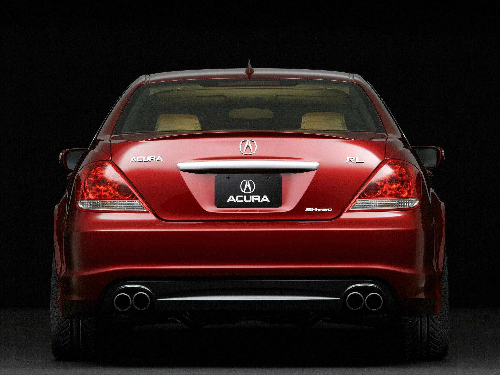 auto, acura, cars, red, concept, back view, rear view, style, 2005, akura, concept car, rl