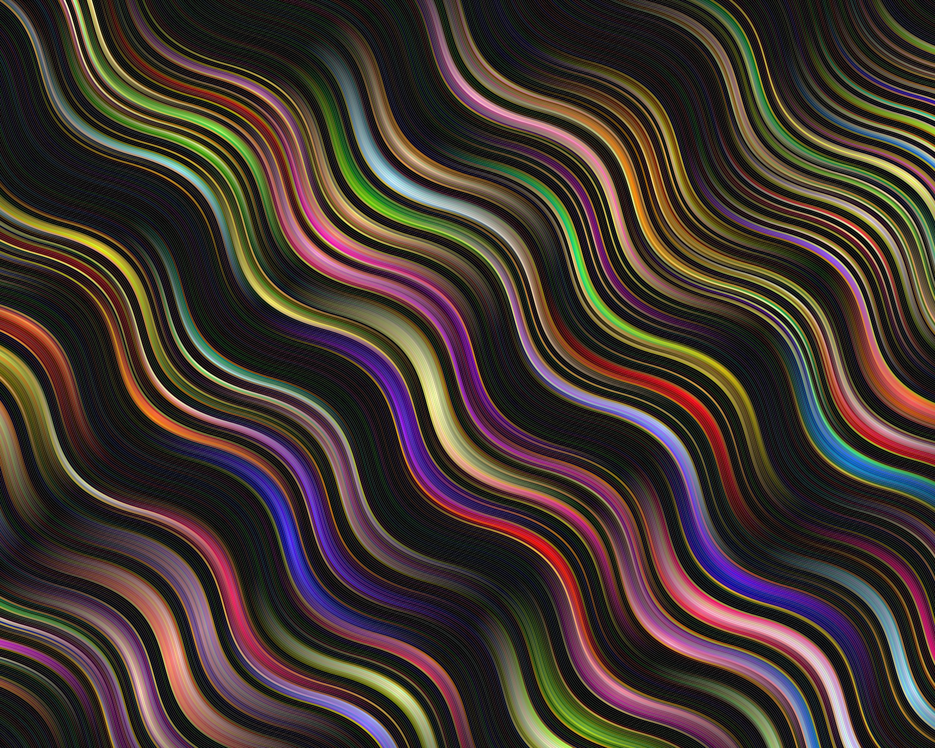 illusion, abstract, lines, wavy, prismatic