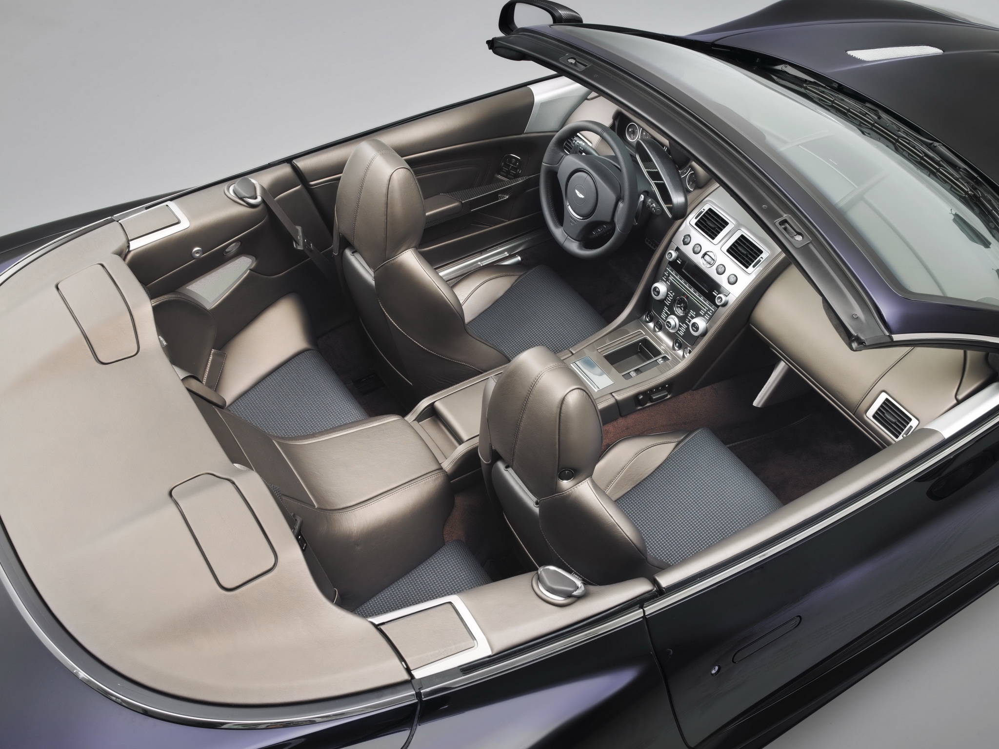 interior, aston martin, cars, view from above, grey, dbs, steering wheel, rudder, salon, speedometer, 2010