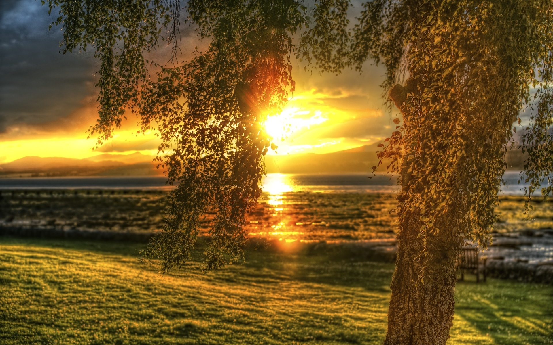 Download mobile wallpaper Nature, Landscape, Sunset for free.