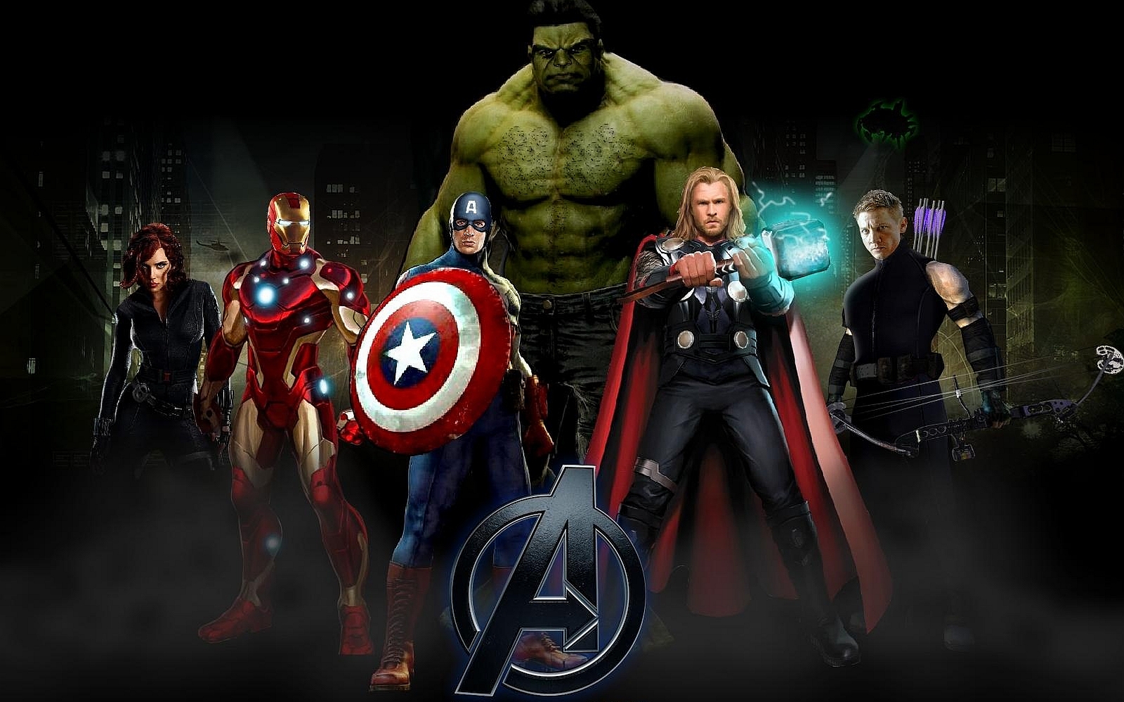 Download mobile wallpaper The Avengers, Black Widow, Captain America, Hawkeye, Hulk, Natasha Romanoff, Thor, Movie, Iron Man for free.