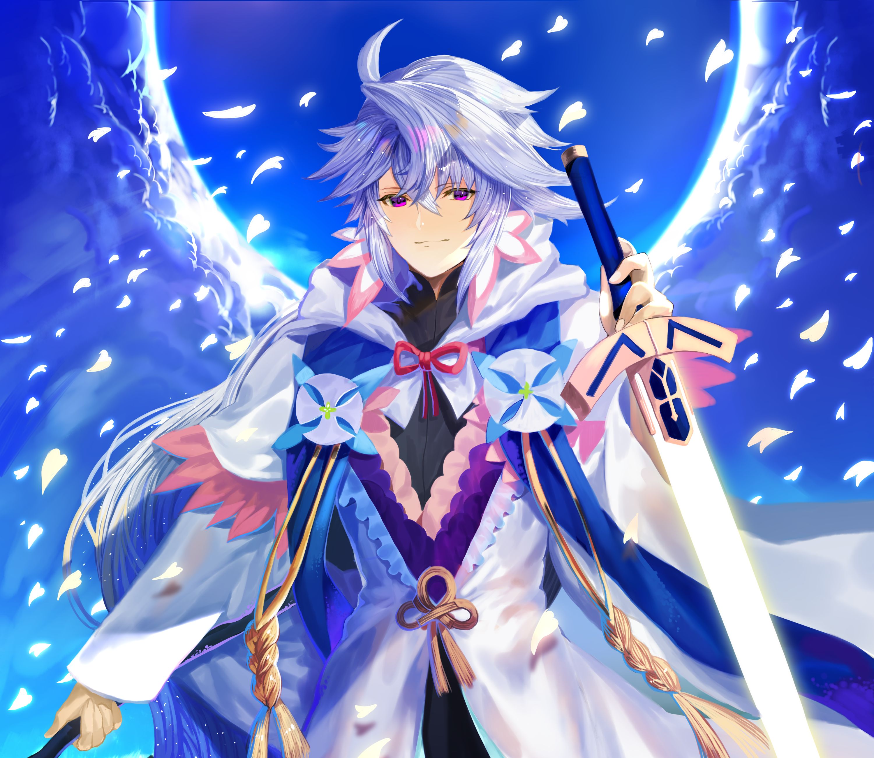 Fate/Grand Order Merlin Magus of Flowers Anime Cosplay Costumes